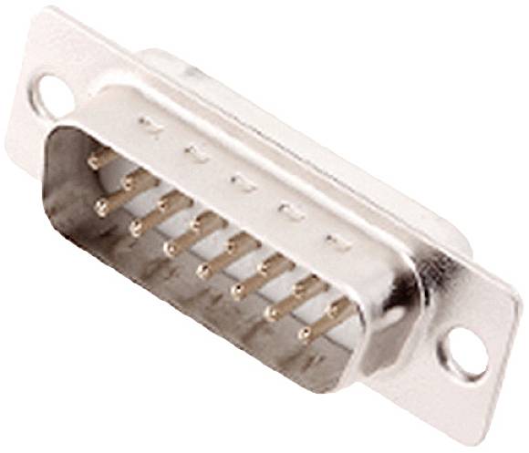 Encitech DM15-SP-W 2108-0200-02 D-SUB Stiftleiste 180° Polzahl: 15 Lötkelch Tray