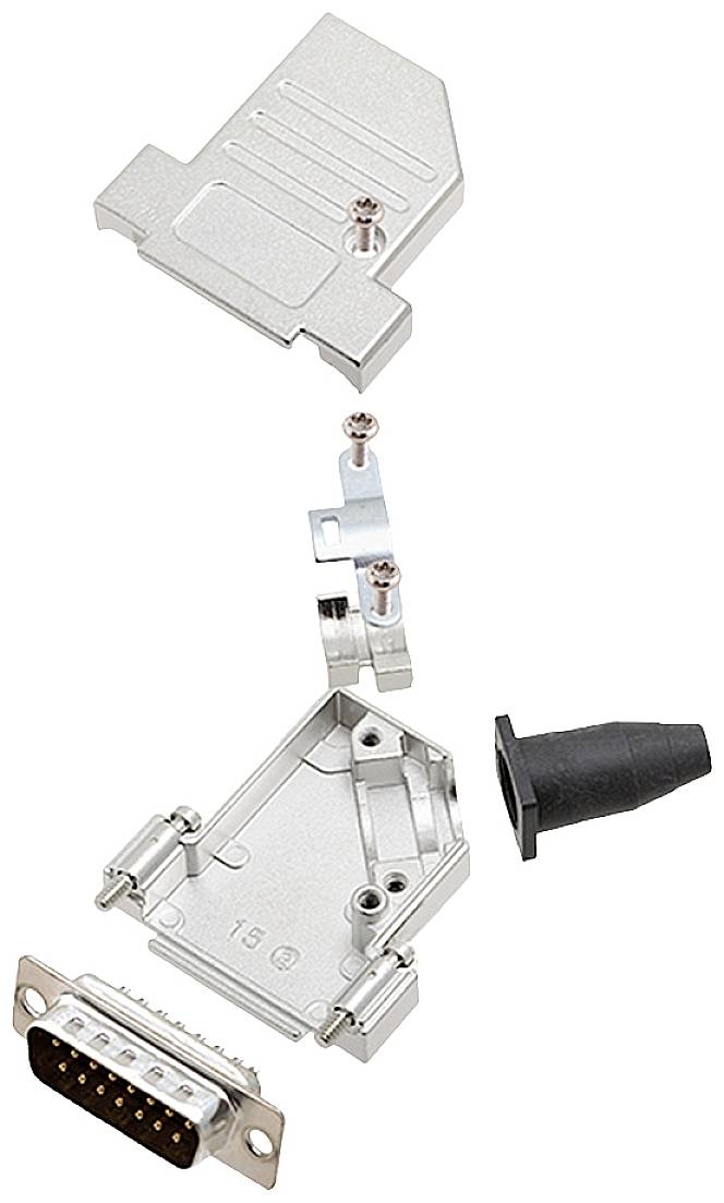 Encitech DTSL15-SJSRG-S-DBP-K 6355-0090-02 D-SUB Stiftleisten-Set 45° Polzahl: 15 Lötkelch 1St.