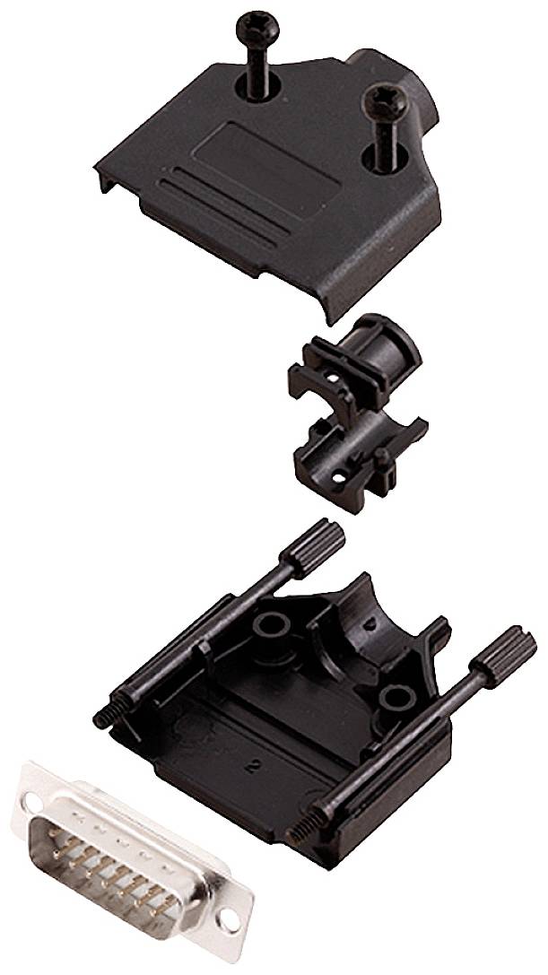 Encitech DTPK-P-15-DBP-W-K 6355-8032-02 D-SUB Stiftleisten-Set 180° Polzahl: 15 Lötkelch