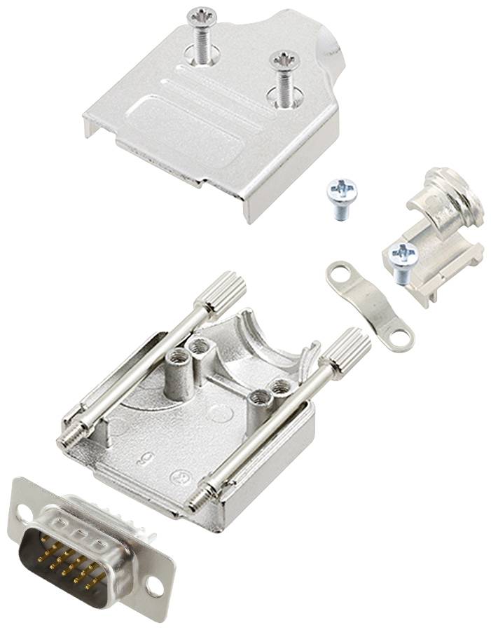 Encitech MHDM-09-HDP15-W-K 6355-8059-01 D-SUB Stiftleisten-Set 180 ° Polzahl: 15 Lötkelch 1 St.