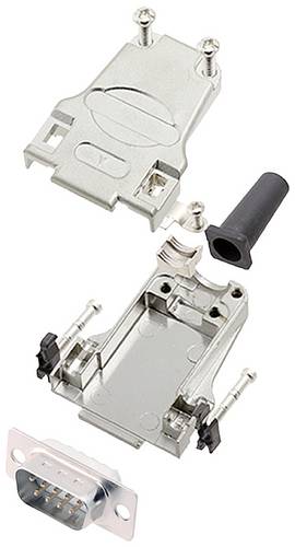 Encitech DTZF09-DBP-W-K 6355-8044-01 D-SUB Stiftleisten-Set 180 ° Polzahl: 9 Lötkelch 1 St.
