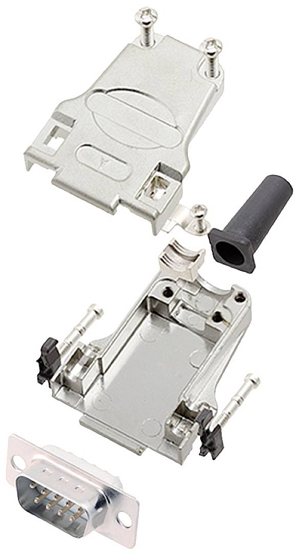 Encitech DTZF09-DBP-W-K 6355-8044-01 D-SUB Stiftleisten-Set 180° Polzahl: 9 Lötkelch 1St.