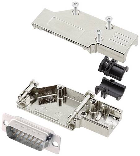 Encitech DCMR15-FK-DBP-W-K 6355-8065-02 D-SUB Stiftleisten-Set 90 ° Polzahl: 15 Lötkelch 1 St.