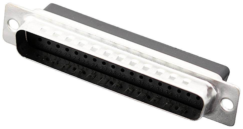 Encitech DBC37-SP 2101-0190-04 D-SUB Stiftleiste 180° Polzahl: 37 Crimpen Tray