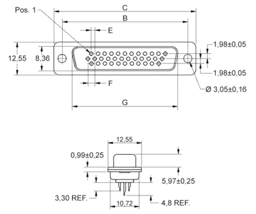 Encitech HDS-15-M-T-B-S 2101-0300-01 D-SUB Stiftleiste 180° Polzahl: 15 Lötkelch Tray