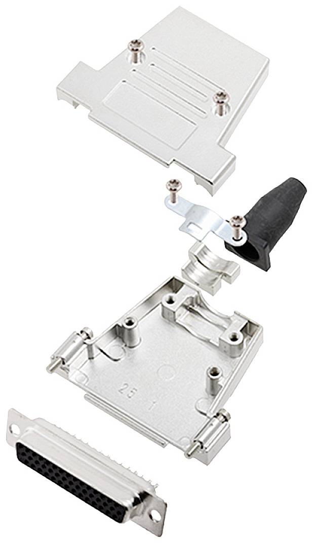 Encitech DTSL25-SJSRG-T-HDS44-K 6355-0088-13 D-SUB Buchsenleisten-Set 180° Polzahl: 44 Lötkelch 1St.