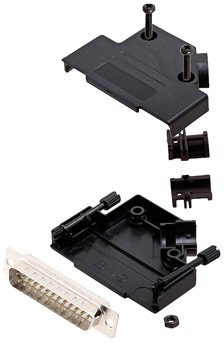 Encitech D45PK-P-25-DBP-W-K 6355-8034-03 D-SUB Stiftleisten-Set 45° Polzahl: 25 Lötkelch