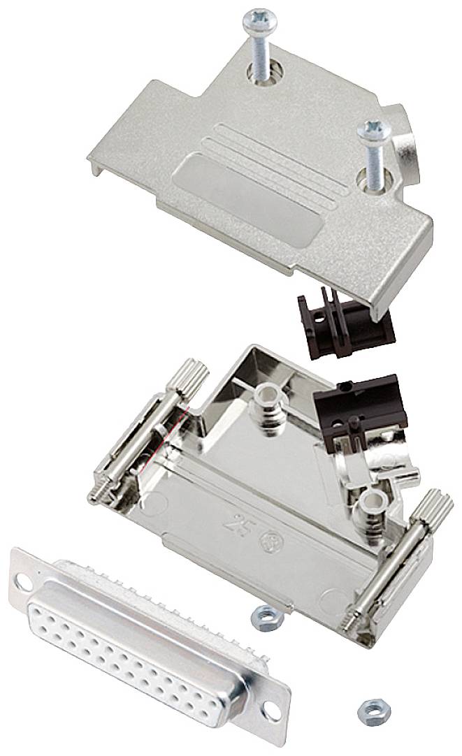 Encitech D45PK-M-25-DBS-W-K 6355-8009-13 D-SUB Buchsenleisten-Set 45° Polzahl: 25 Lötkelch 1St.