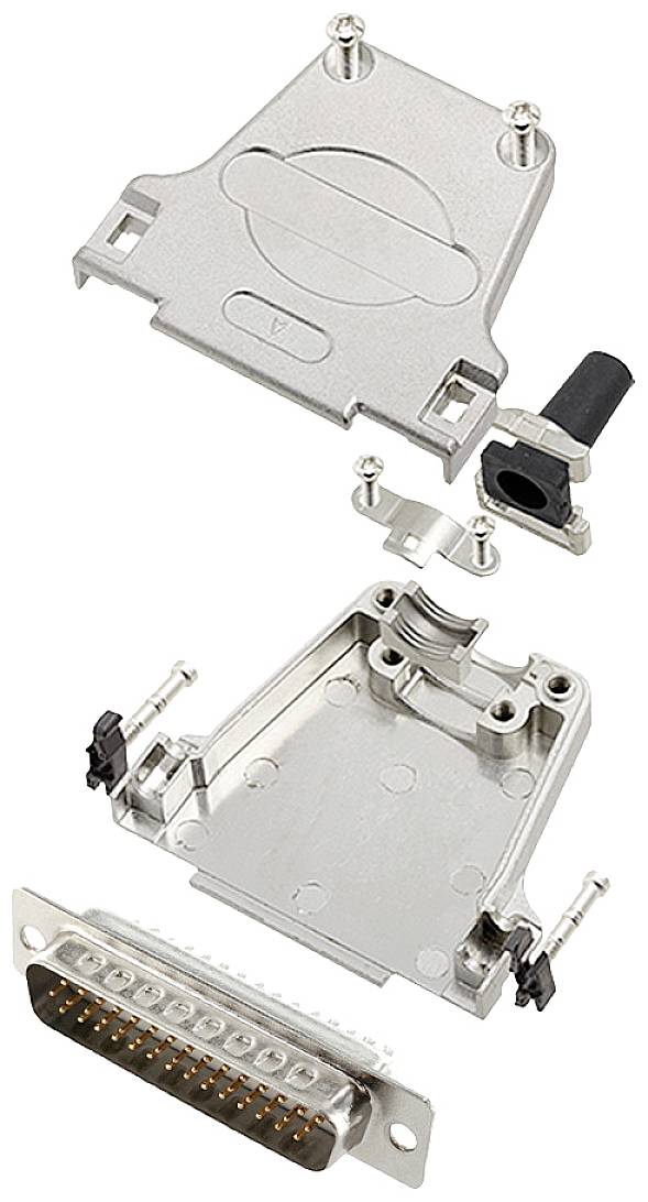 Encitech DTZF25-HDP44-W-K 6355-8063-03 D-SUB Stiftleisten-Set 180 ° Polzahl: 44 Lötkelch 1 St.