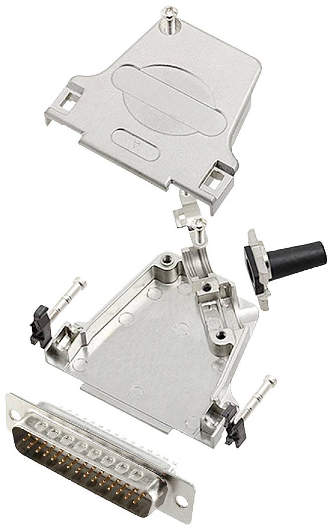 Encitech D45ZF25-HDP44-W-K 6355-8064-03 D-SUB Stiftleisten-Set 45° Polzahl: 44 Lötkelch 1St.