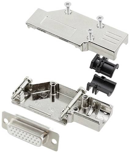 Encitech DCMR15-FK-HDS26-W-K 6355-8066-12 D-SUB Buchsenleisten-Set 90 ° Polzahl: 26 Lötkelch 1 St.