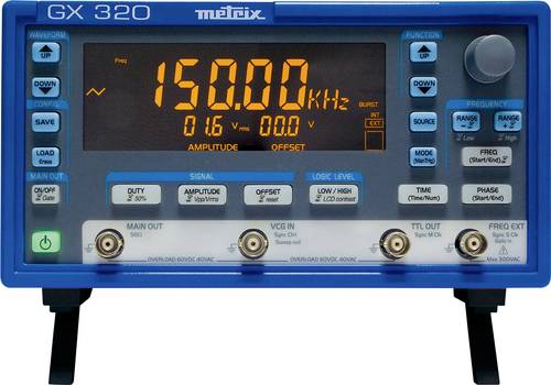 Metrix GX 320 Funktionsgenerator netzbetrieben 0.001 Hz - 20 MHz Dreieck, Rechteck, Sinus