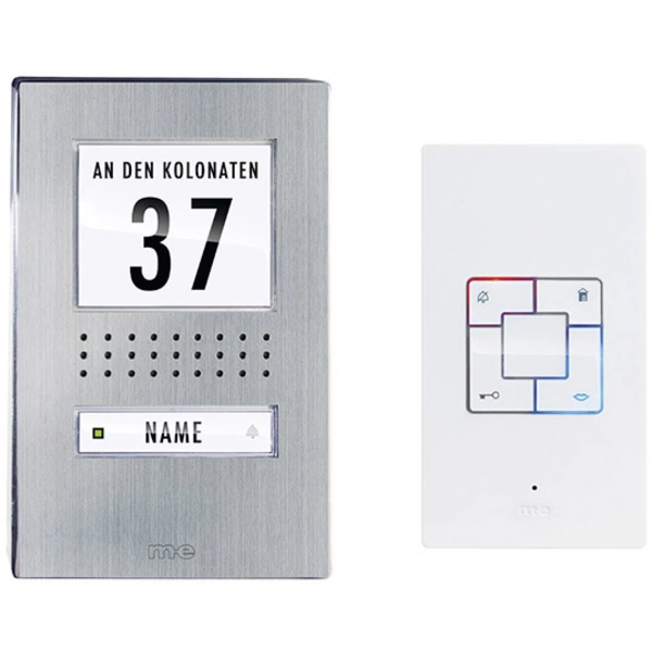 M-e modern-electronics ADV 1141 Vistadoor Türsprechanlage Kabelgebunden Komplett-Set Edelstahl, Weiß M-e modern-electronics ADV 1141 Vistadoor Türsprechanlage Kabelgebunden Komplett-Set Edelstahl, Weiß