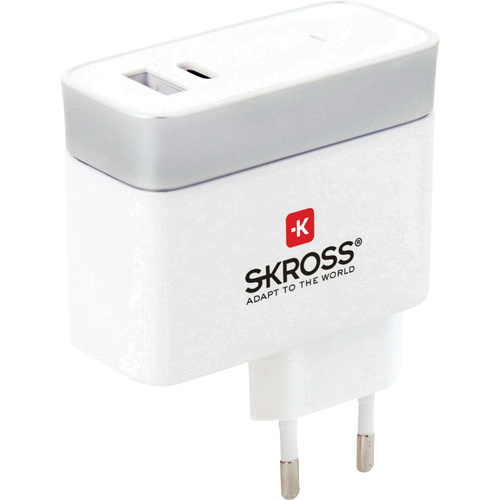 Skross 2.800131 USB-Ladegerät Steckdose Ausgangsstrom (max.) 5.4 A 2 x