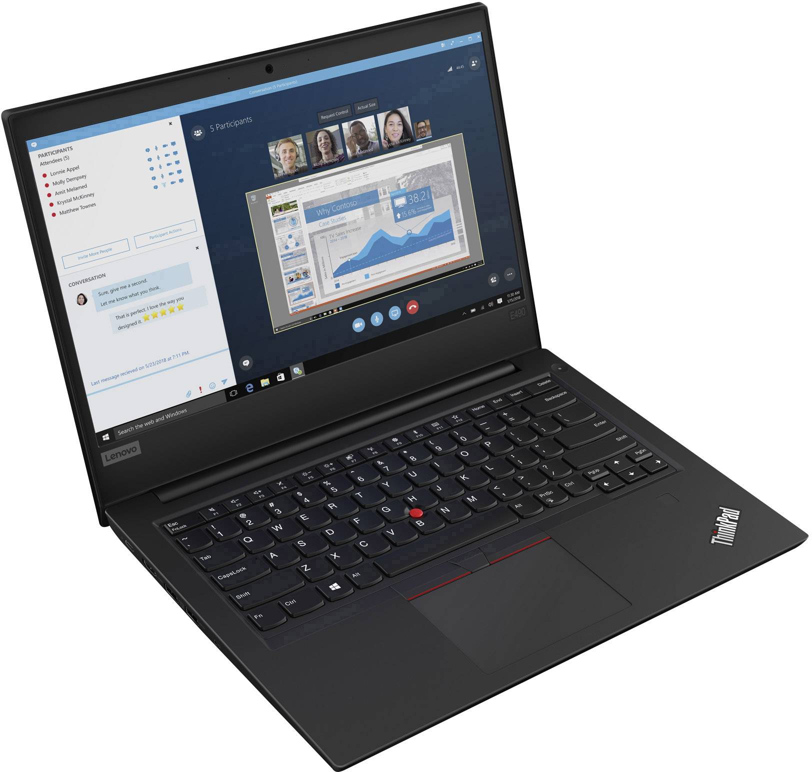 Lenovo ThinkPad E490 20N8 35.6 cm (14.0 Zoll) Notebook Intel Core i7 i7-8565U 16 GB   512 GB SSD AMD Radeon RX 550 Windows® 10 Pro Schwarz
