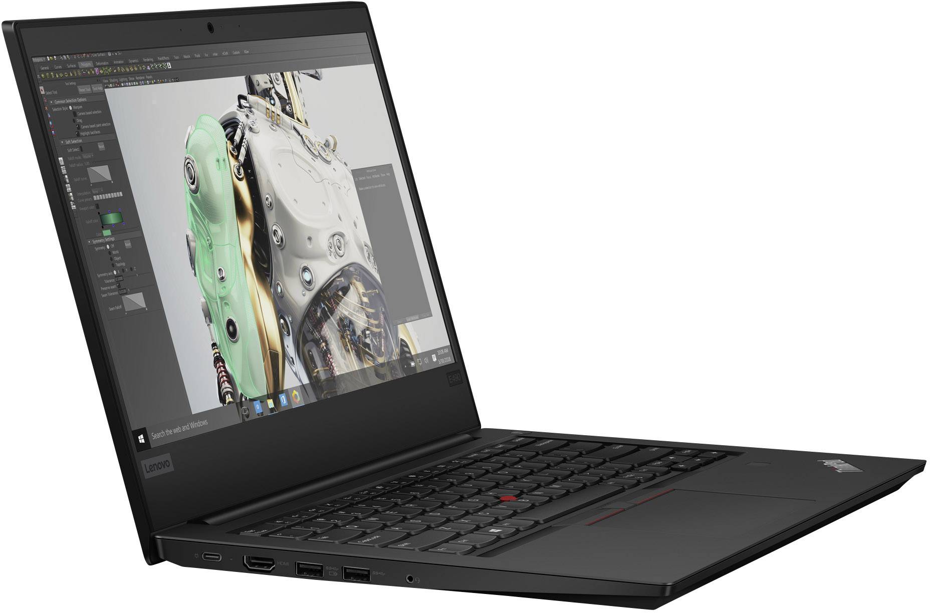 Lenovo ThinkPad E490 20N8 35.6 cm (14.0 Zoll) Notebook Intel Core i7 i7-8565U 16 GB   512 GB SSD AMD Radeon RX 550 Windows® 10 Pro Schwarz