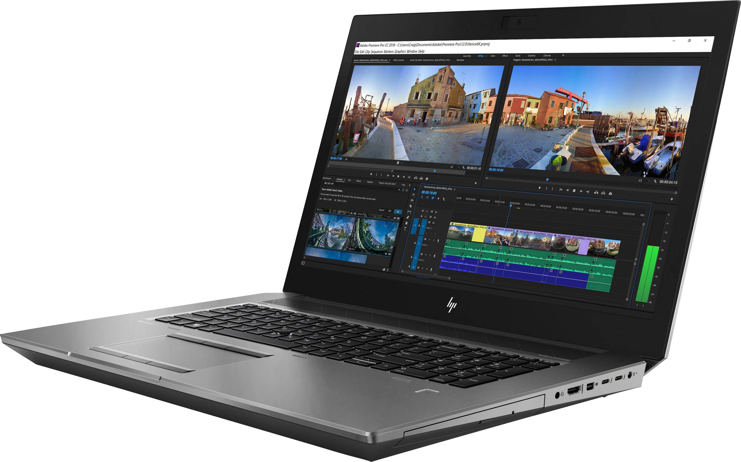 HP ZBook 17 G5 43.9cm (17.3 Zoll) Workstation Intel Core i7 i7-8750H 16GB 512GB SSD Nvidia Quadro P3200 Windows® 10 Pro Silber