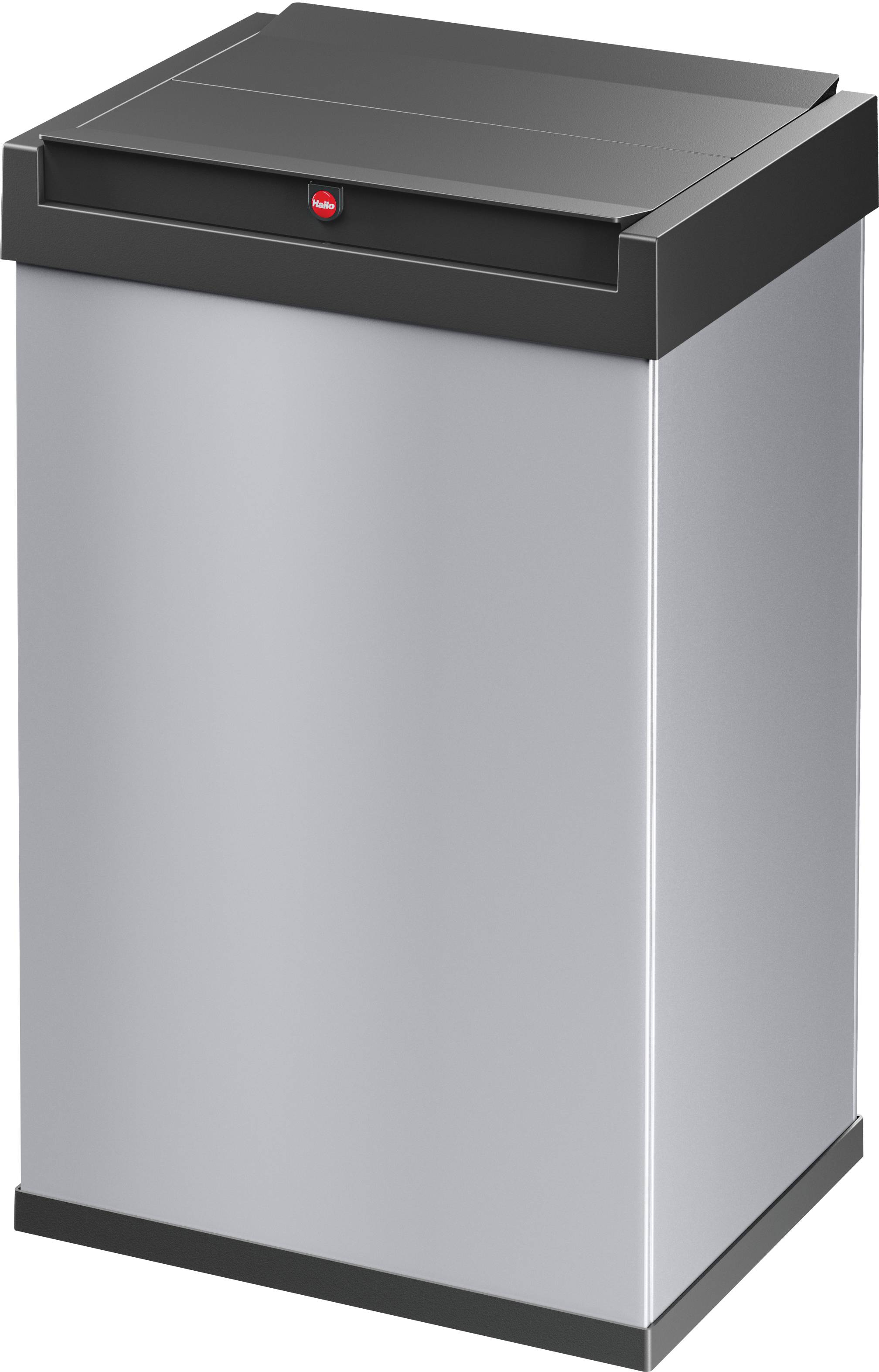 Hailo Big-Box Swing L 8401210 Mülleimer 35 l Stahlblech (B x H x T) 339 x 545 x 260 mm Silber, Schwarz Selbstschließender Schwingdeckel 1 St.