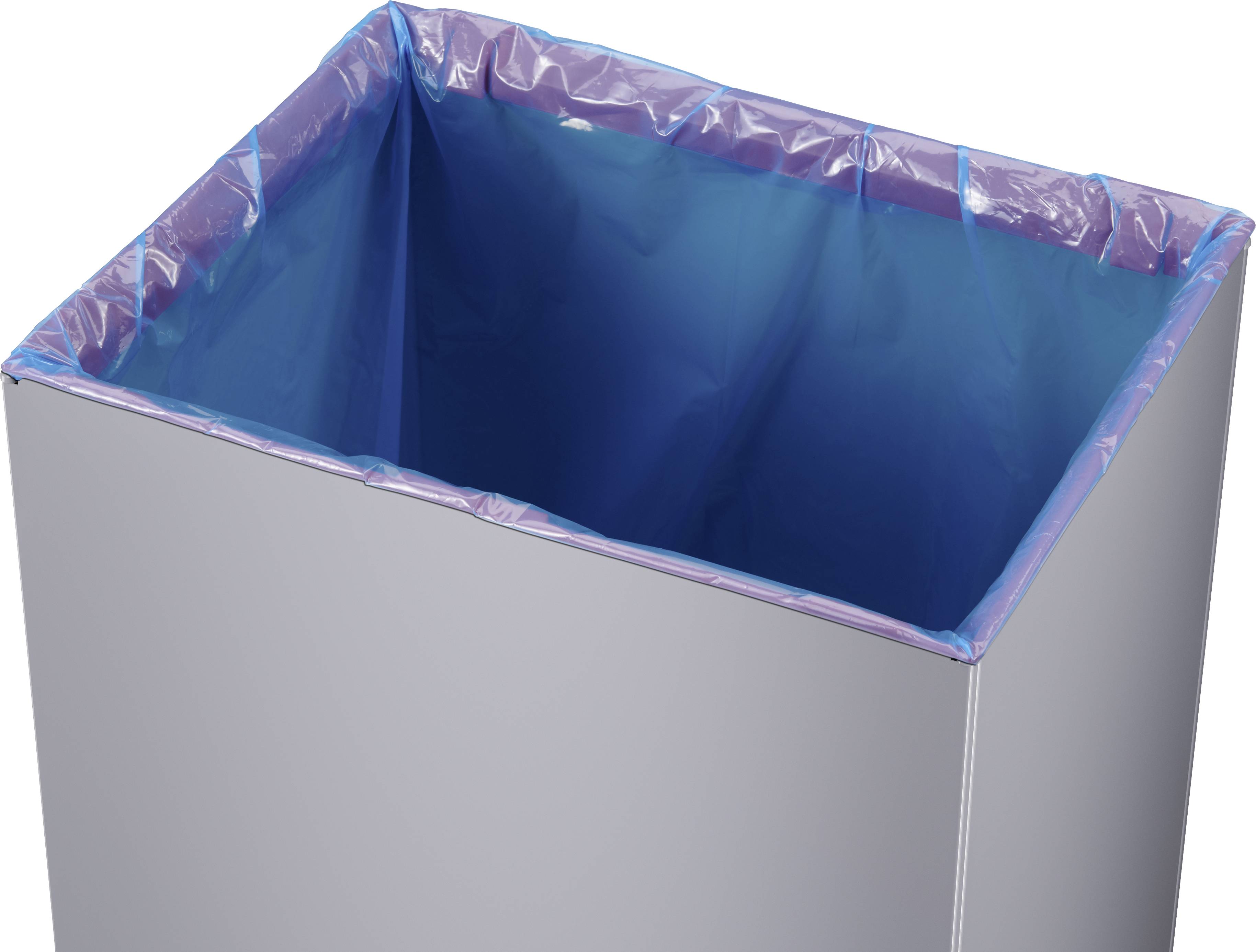 Hailo Bix-Box Swing XL 8602210 Mülleimer 52 l Stahlblech (B x H x T) 339 x 763 x 260 mm Silber, Schwarz Selbstschließender Schwingdeckel 1 St.