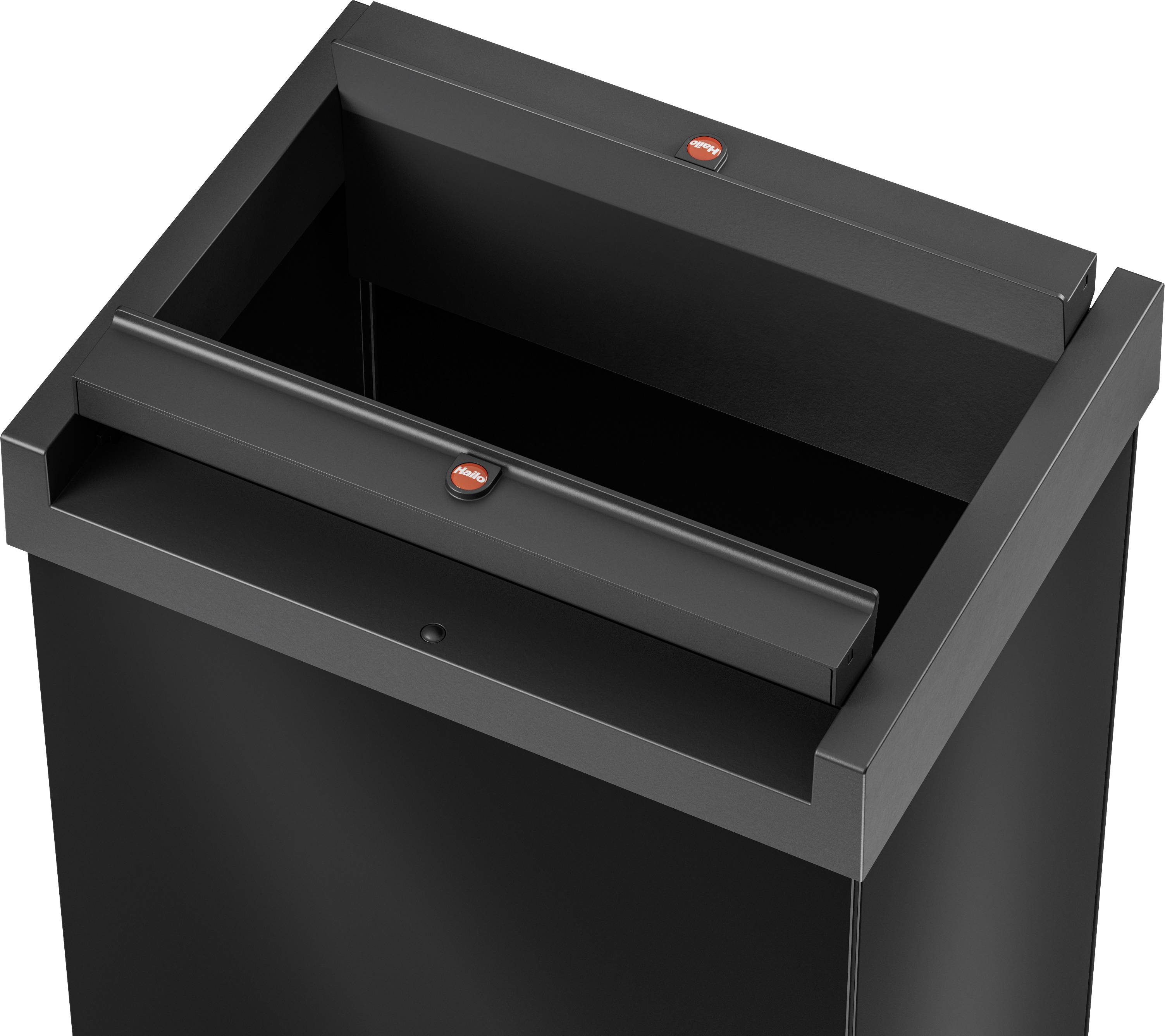 Hailo Bix-Box Swing XL 8602410 Mülleimer 52 l Stahlblech (B x H x T) 339 x 763 x 260 mm Schwarz Selbstschließender Schwingdeckel 1 St.