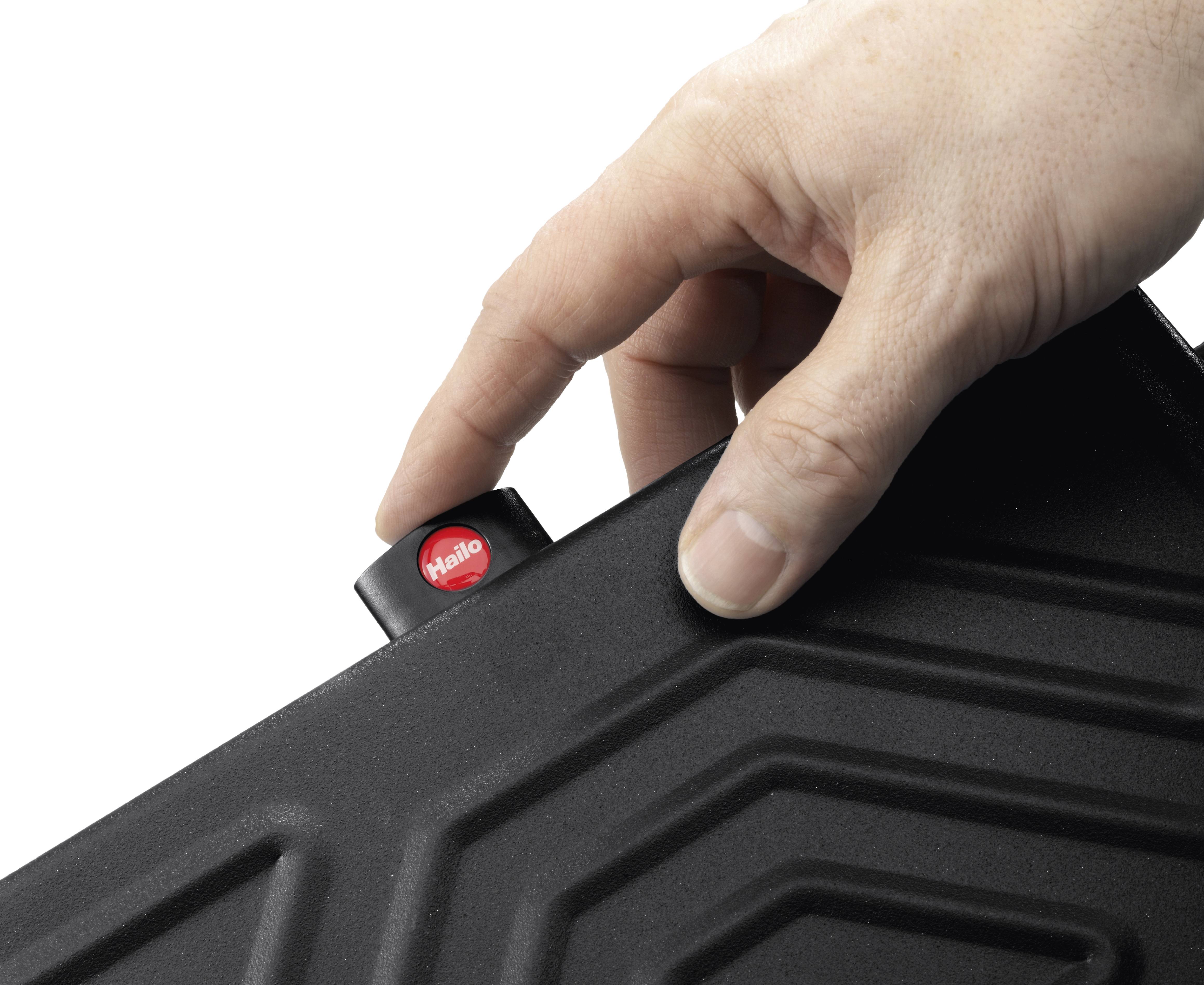 Hailo L100 TOPLINE 8050-507 Aluminium Stufen-Stehleiter inkl. Werkzeugablage Arbeitshöhe (max.): 3.07 m Silber, Schwarz, Rot EN 131 6.3 kg