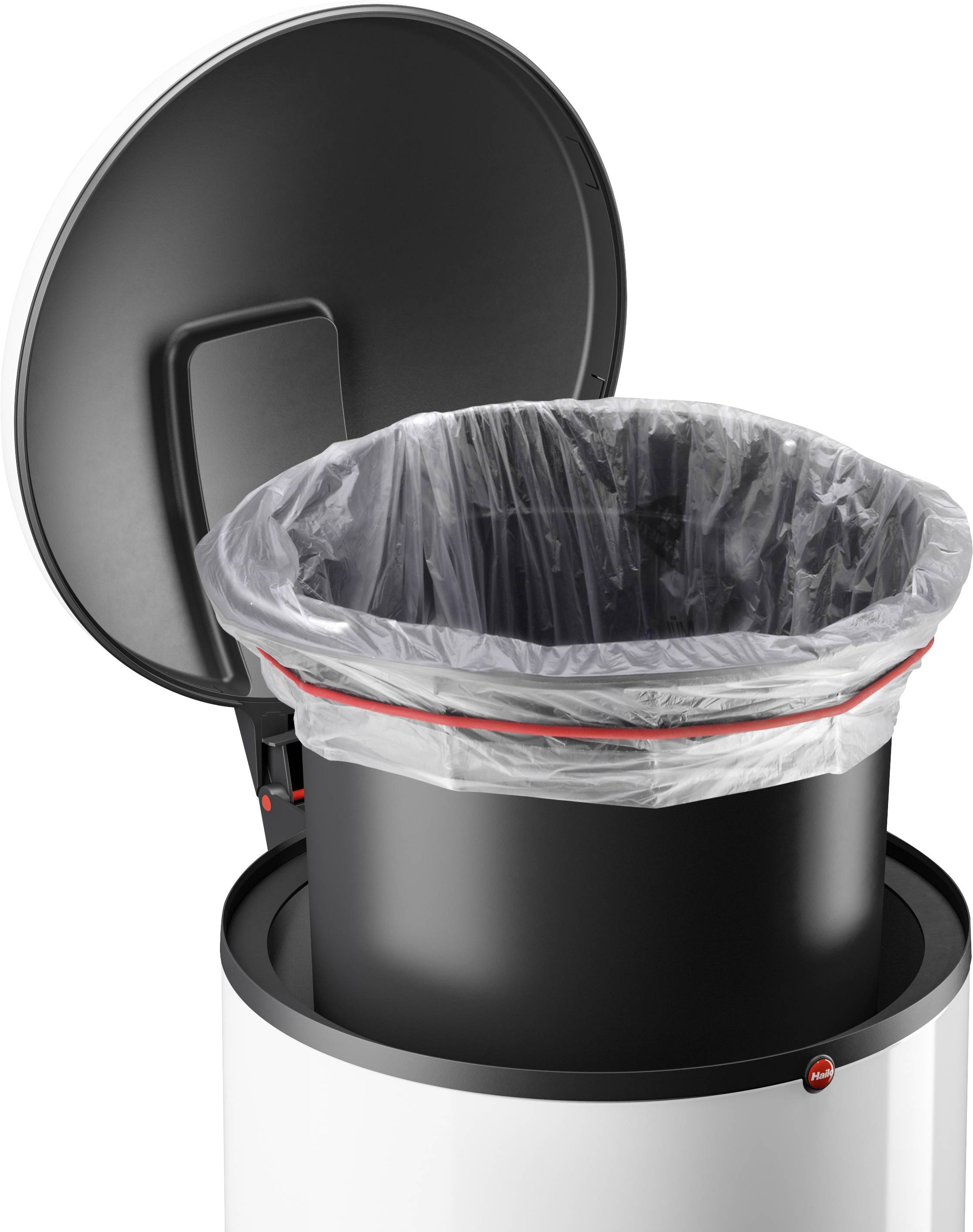 Hailo Harmony L 0531-030 Mülleimer 20 l Stahlblech (Ø x H) 308 mm x 642 mm Weiß Fuß-Tretmechanik 1 St.