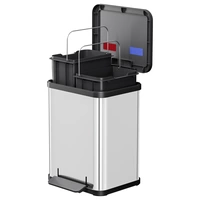 Hailo Öko duo plus M 6222000 Mülleimer 18l Edelstahl (B x H x T) 320 x 430 x 330mm Edelstahl Fuß-Tretmechanik 1St. Hailo Öko duo plus M 6222000 Mülleimer 18l Edelstahl (B x H x T) 320 x 430 x 330mm Edelstahl Fuß-Tretmechanik 1St.