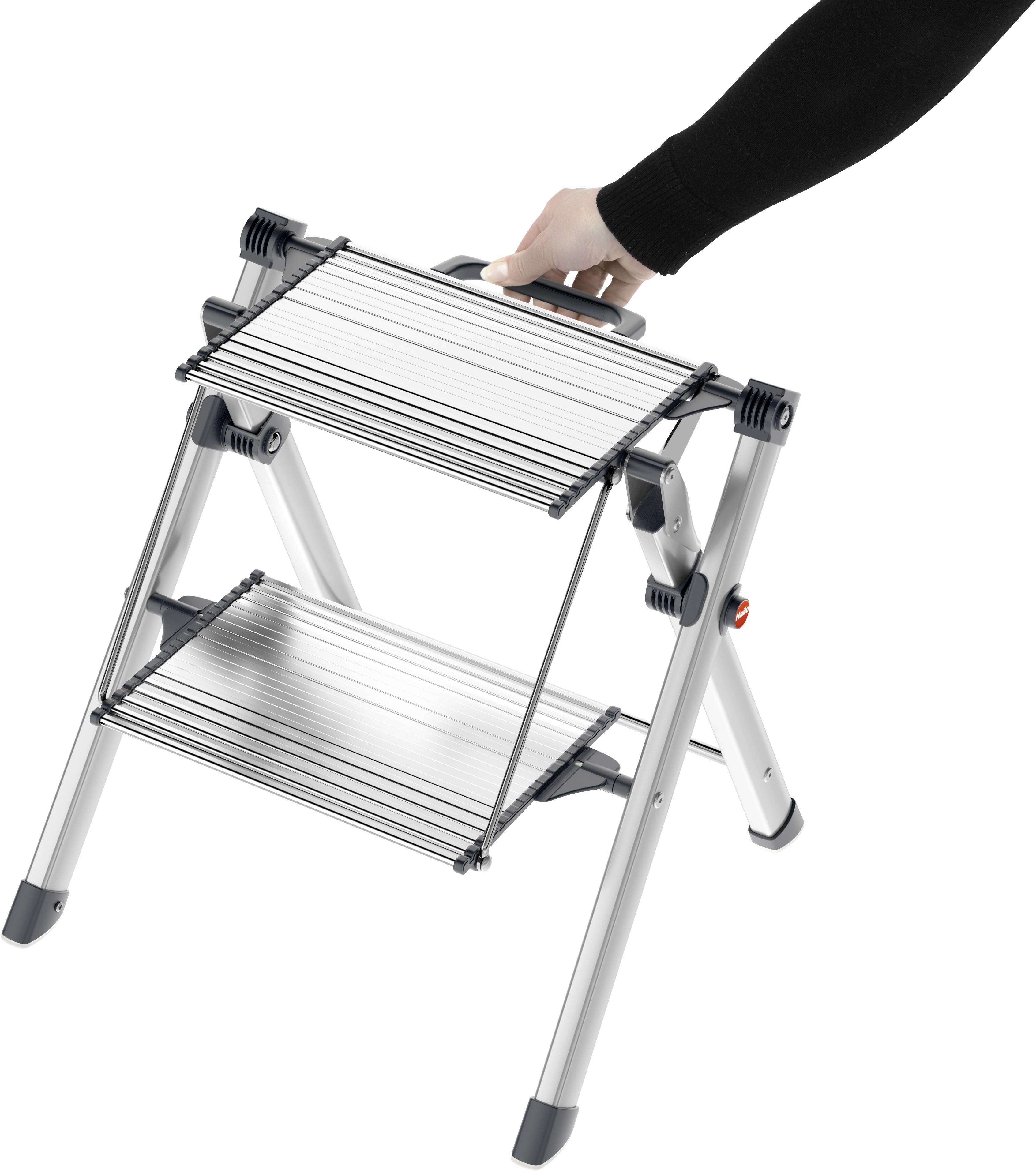 Hailo MK80 ComfortLine 4310-100 Aluminium Klapptritt klappbar Arbeitshöhe (max.): 244cm Silber, Schwarz 3.6kg