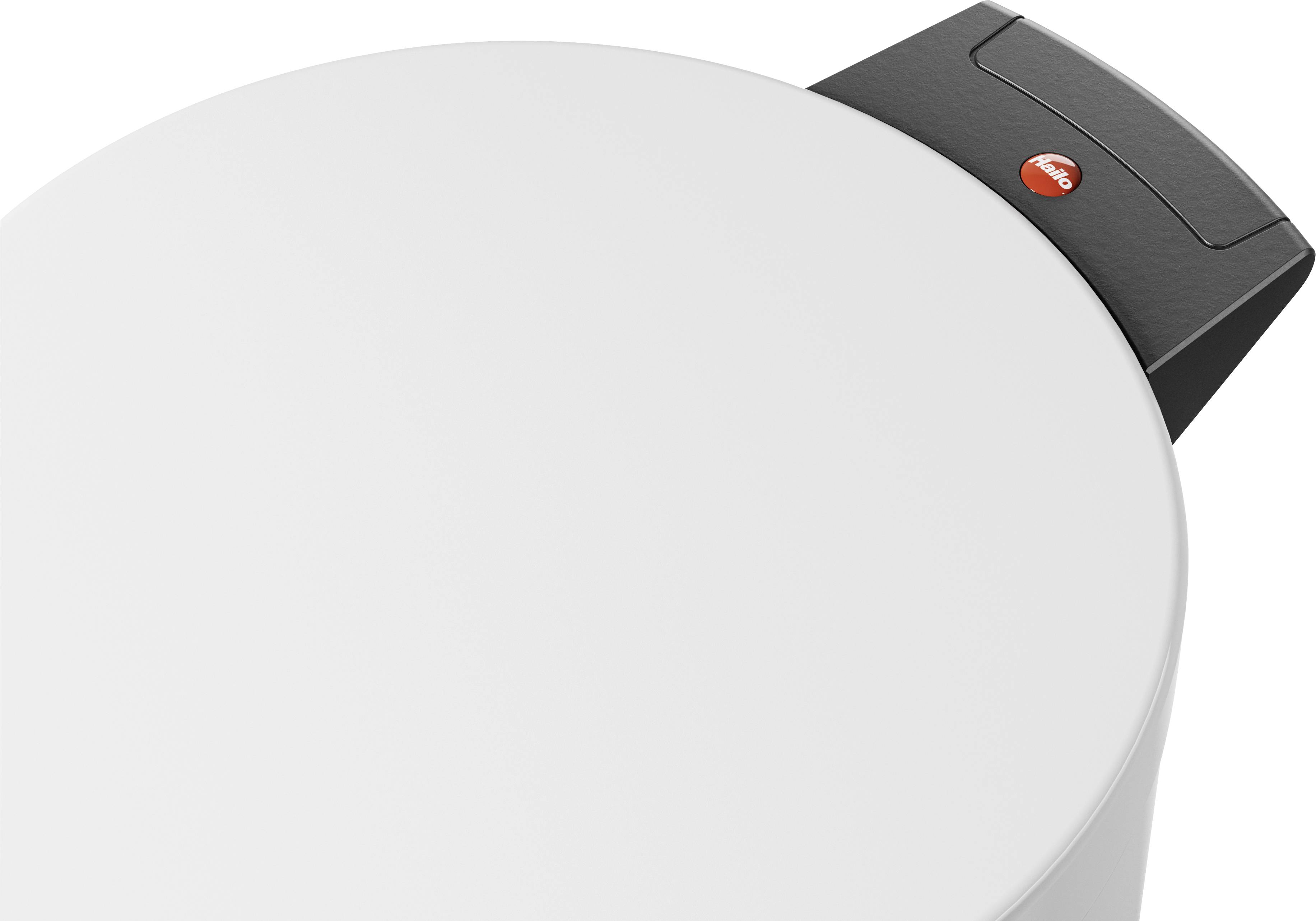 Hailo Solid M 0514-089 Mülleimer 12l Stahlblech (B x H) 280mm x 360mm Weiß Fuß-Tretmechanik 1St.