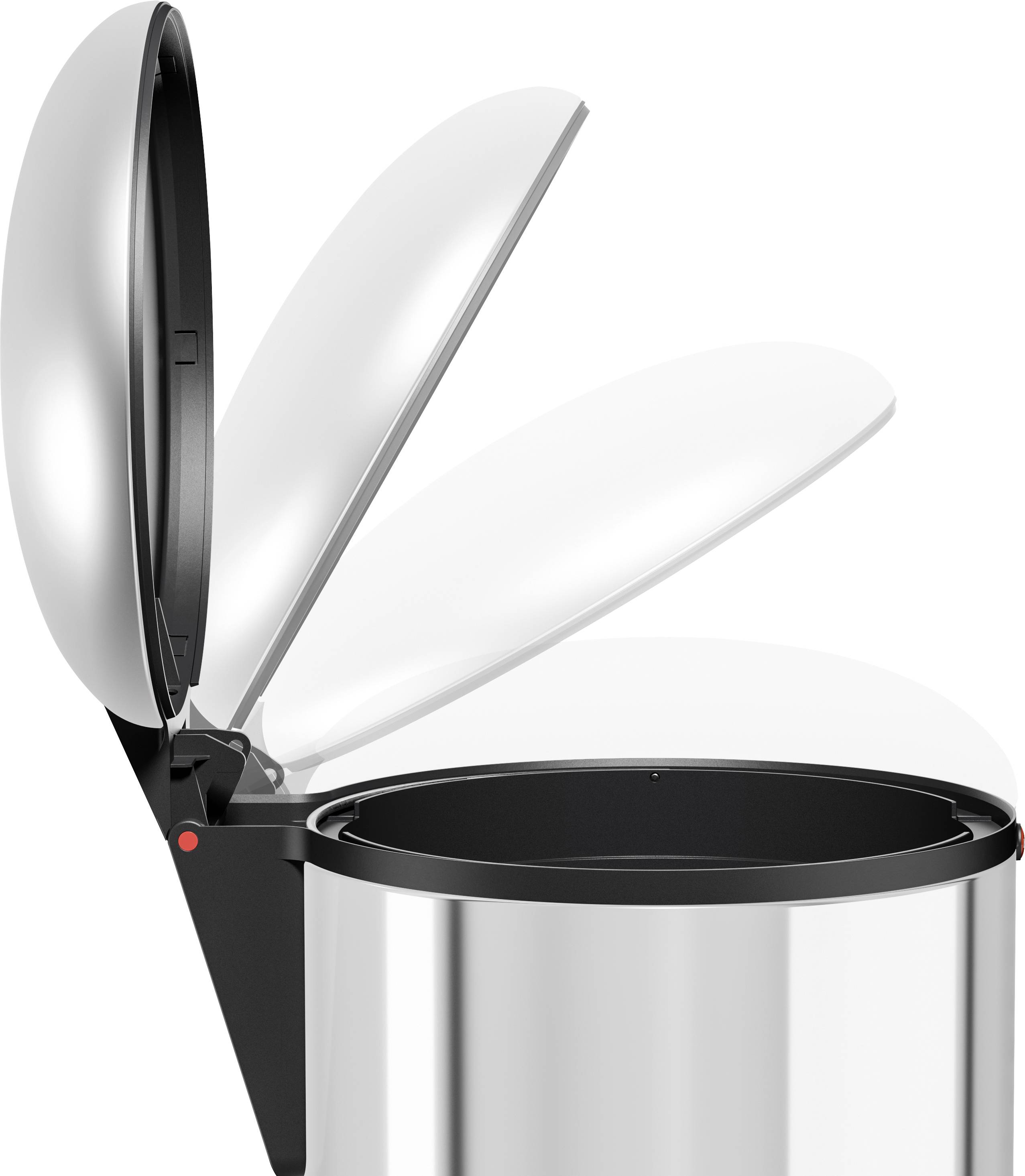 Hailo Harmony M 0515-010 Mülleimer 12l Edelstahl (Ø x H) 263mm x 465mm Silber Fuß-Tretmechanik 1St.