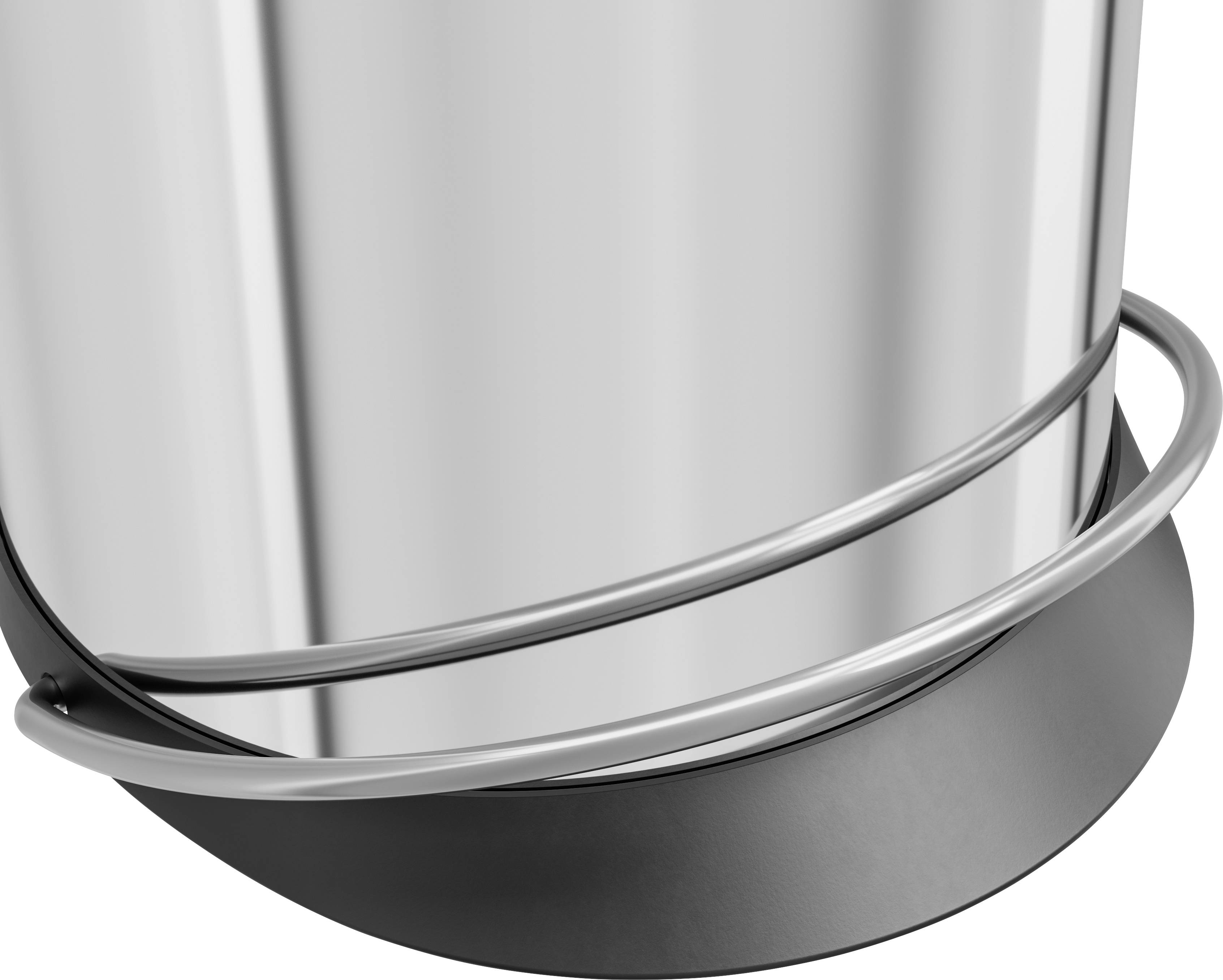 Hailo Harmony M 0515-010 Mülleimer 12l Edelstahl (Ø x H) 263mm x 465mm Silber Fuß-Tretmechanik 1St.