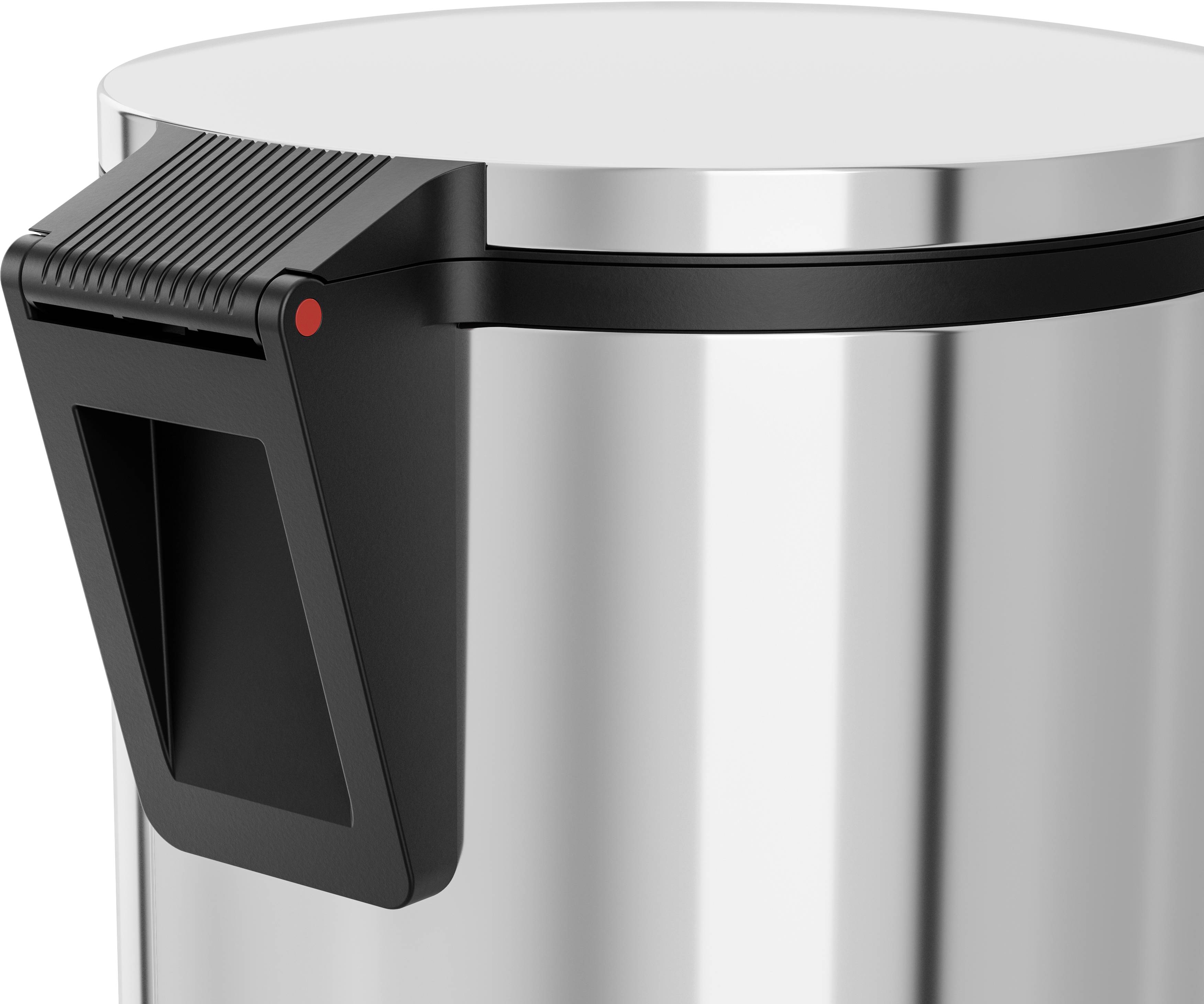 Hailo Pure M 0517-010 Mülleimer 12l Edelstahl (Ø x H) 263mm x 435mm Silber Fuß-Tretmechanik 1St.