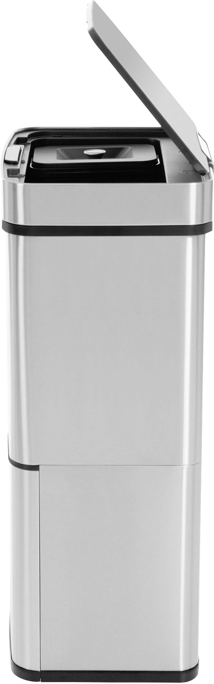 Hailo öko vario XL Mülltrenn-System 50 l Edelstahl (B x H x T) 420 x 785 x 315 mm Silber, Schwarz Anti-Fingerprint 1 St.