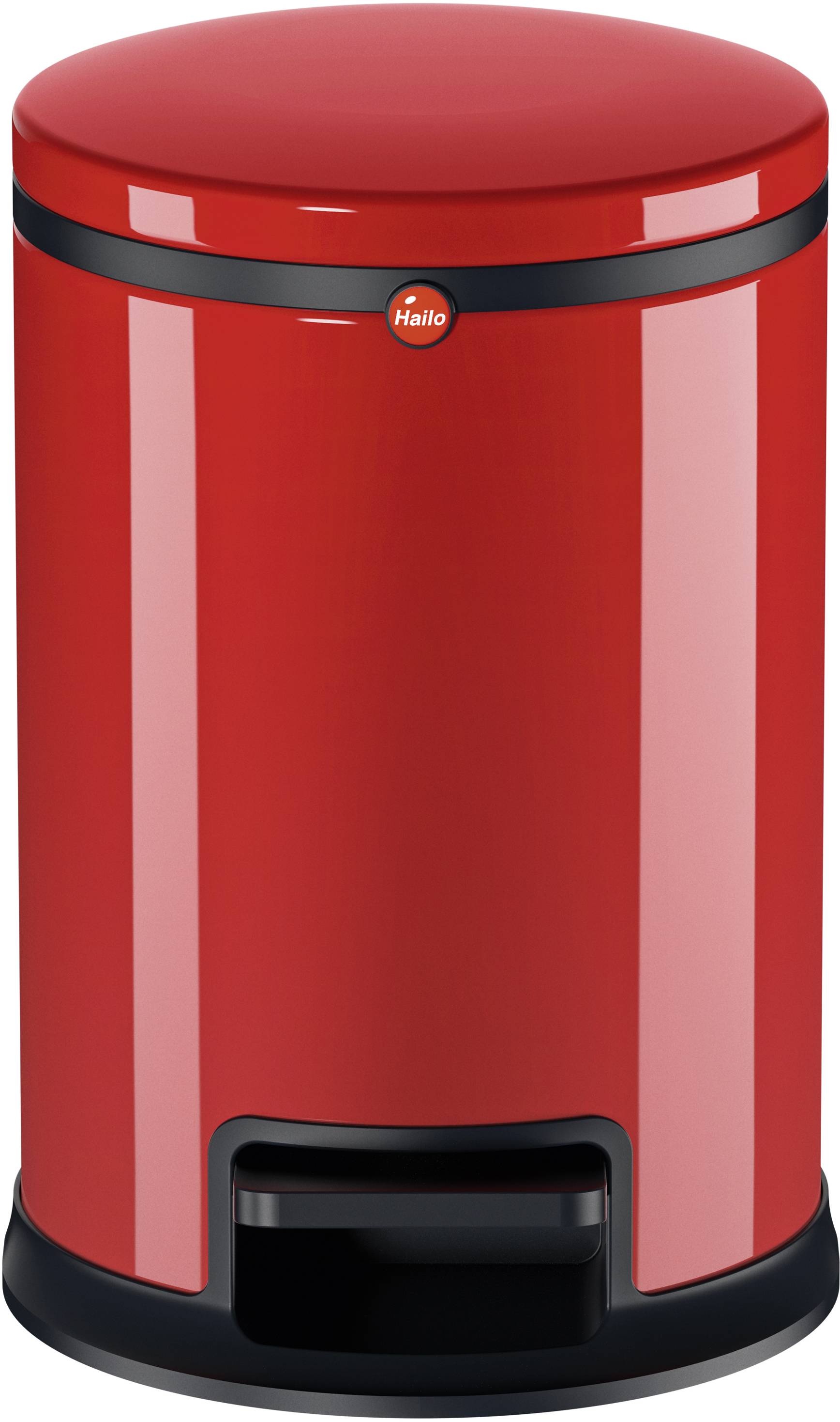 Hailo Pure S 0504-040 Kosmetikeimer 3l Stahlblech (Ø x H) 178mm x 280mm Rot Fuß-Tretmechanik 1St.