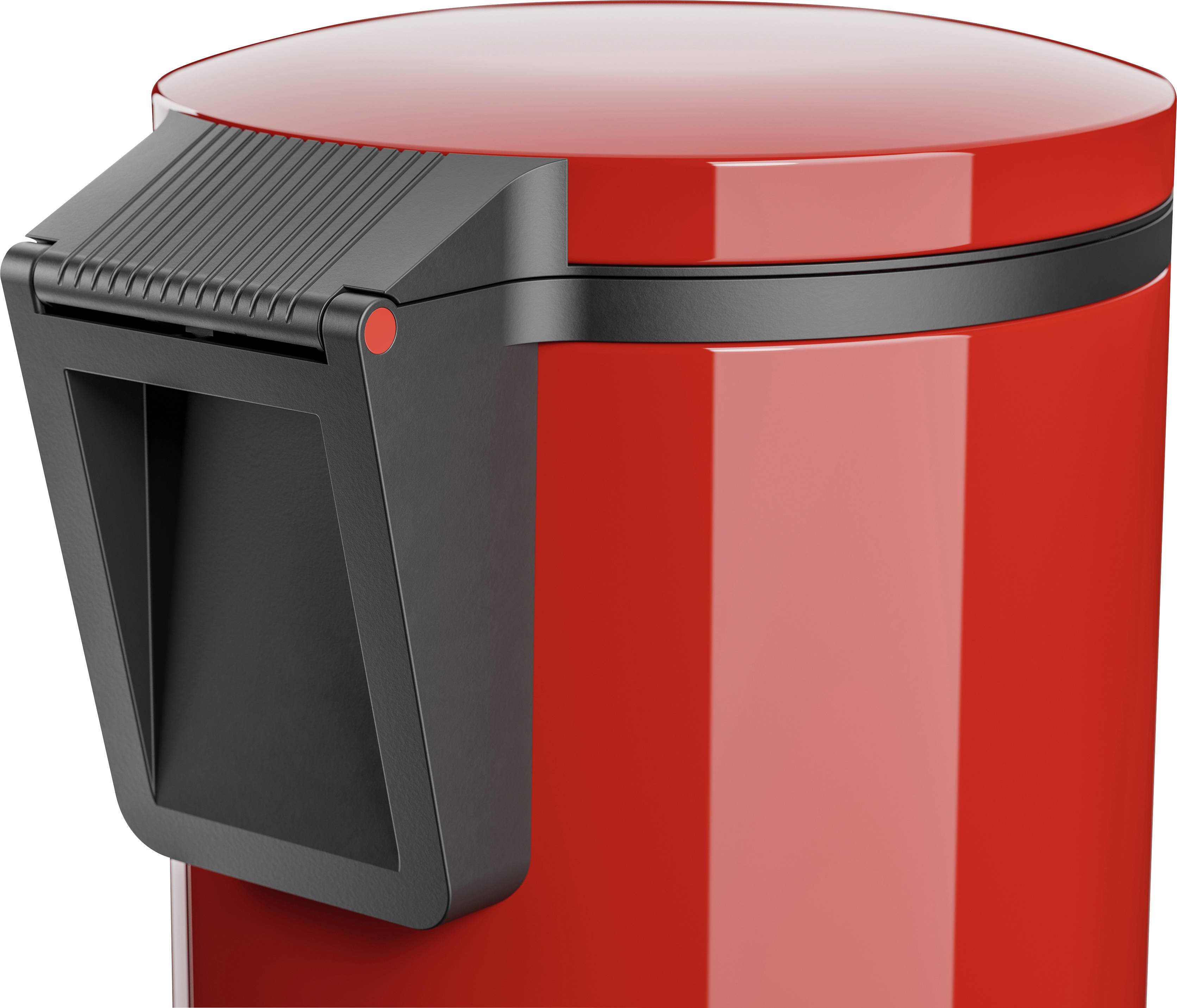 Hailo Pure S 0504-040 Kosmetikeimer 3l Stahlblech (Ø x H) 178mm x 280mm Rot Fuß-Tretmechanik 1St.