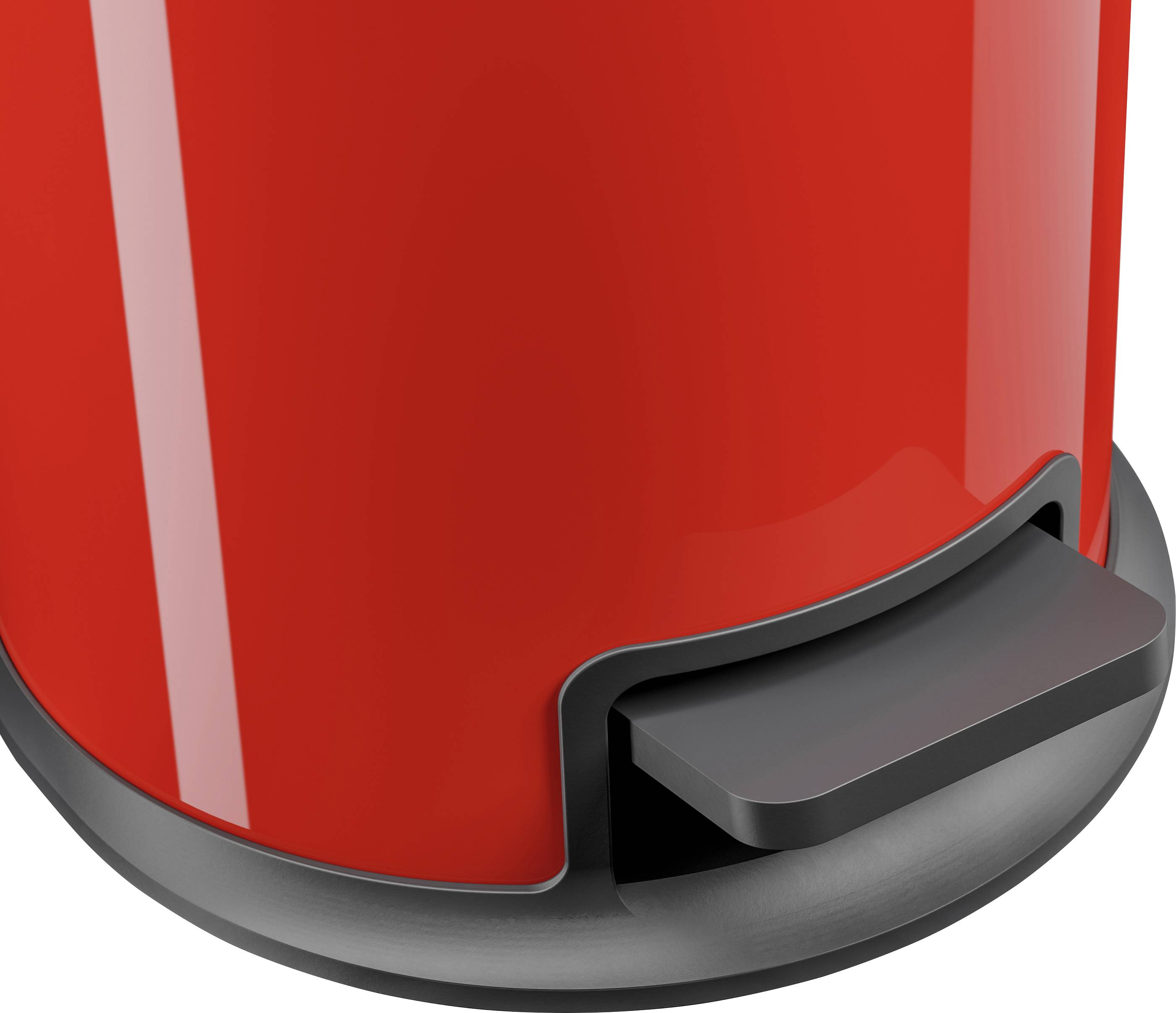 Hailo Pure S 0504-040 Kosmetikeimer 3l Stahlblech (Ø x H) 178mm x 280mm Rot Fuß-Tretmechanik 1St.