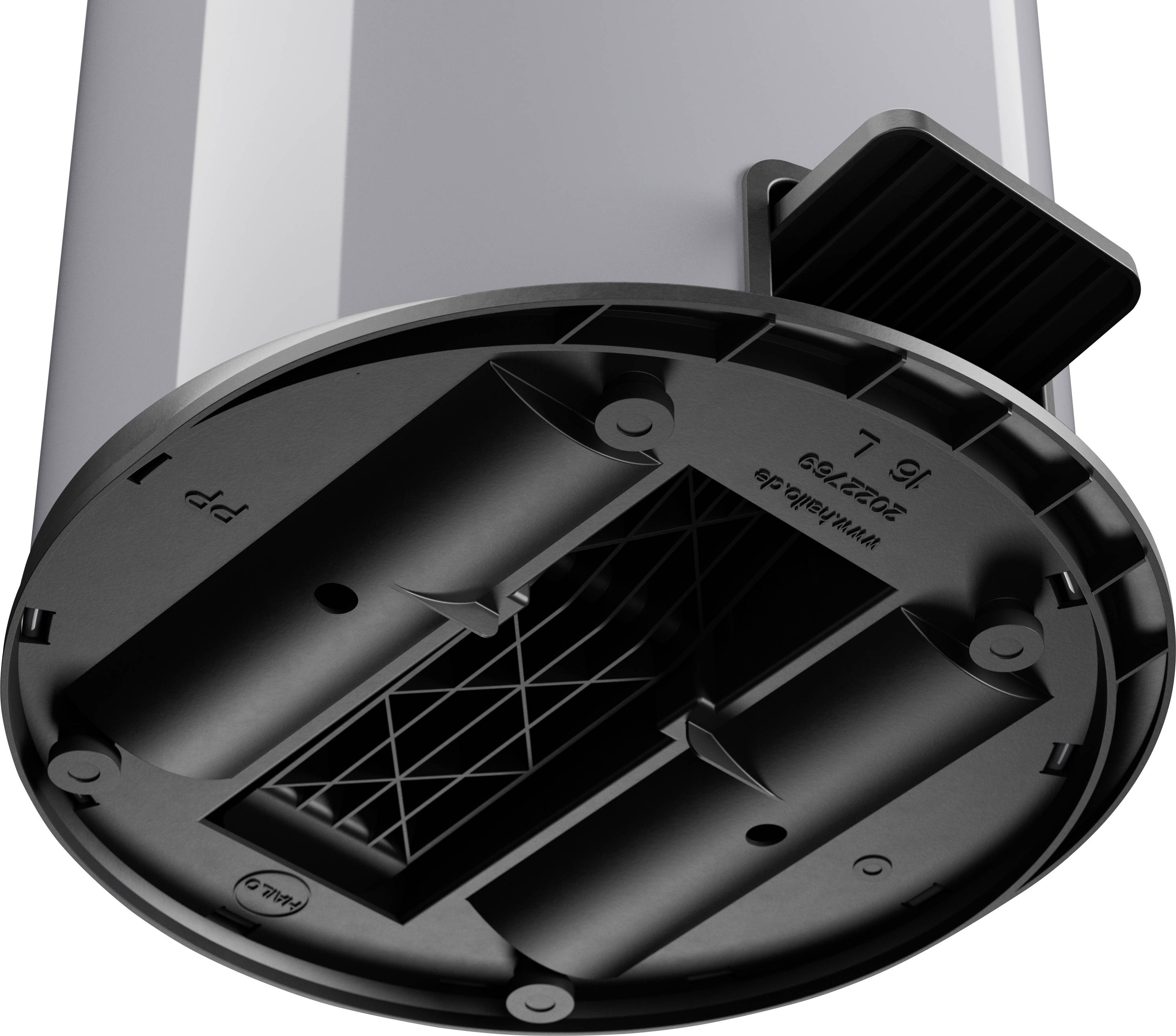 Hailo Pure M 0517-020 Mülleimer 12l Stahlblech (Ø x H) 263mm x 435mm Silber Fuß-Tretmechanik 1St.