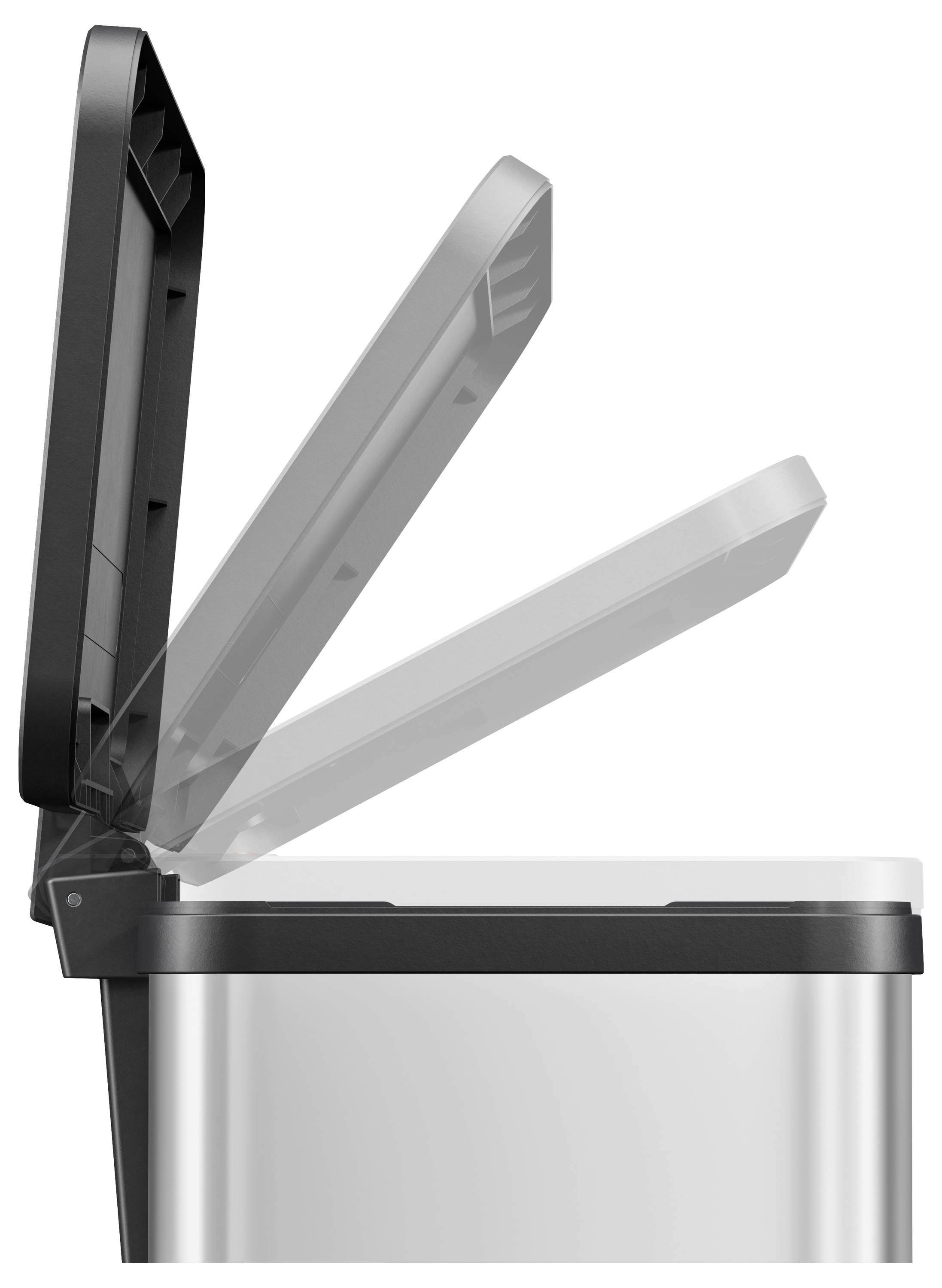 Hailo öko trio plus L 6332000 Mülleimer 27l Edelstahl (B x H x T) 470 x 430 x 340mm Edelstahl Fuß-Tretmechanik 1St.