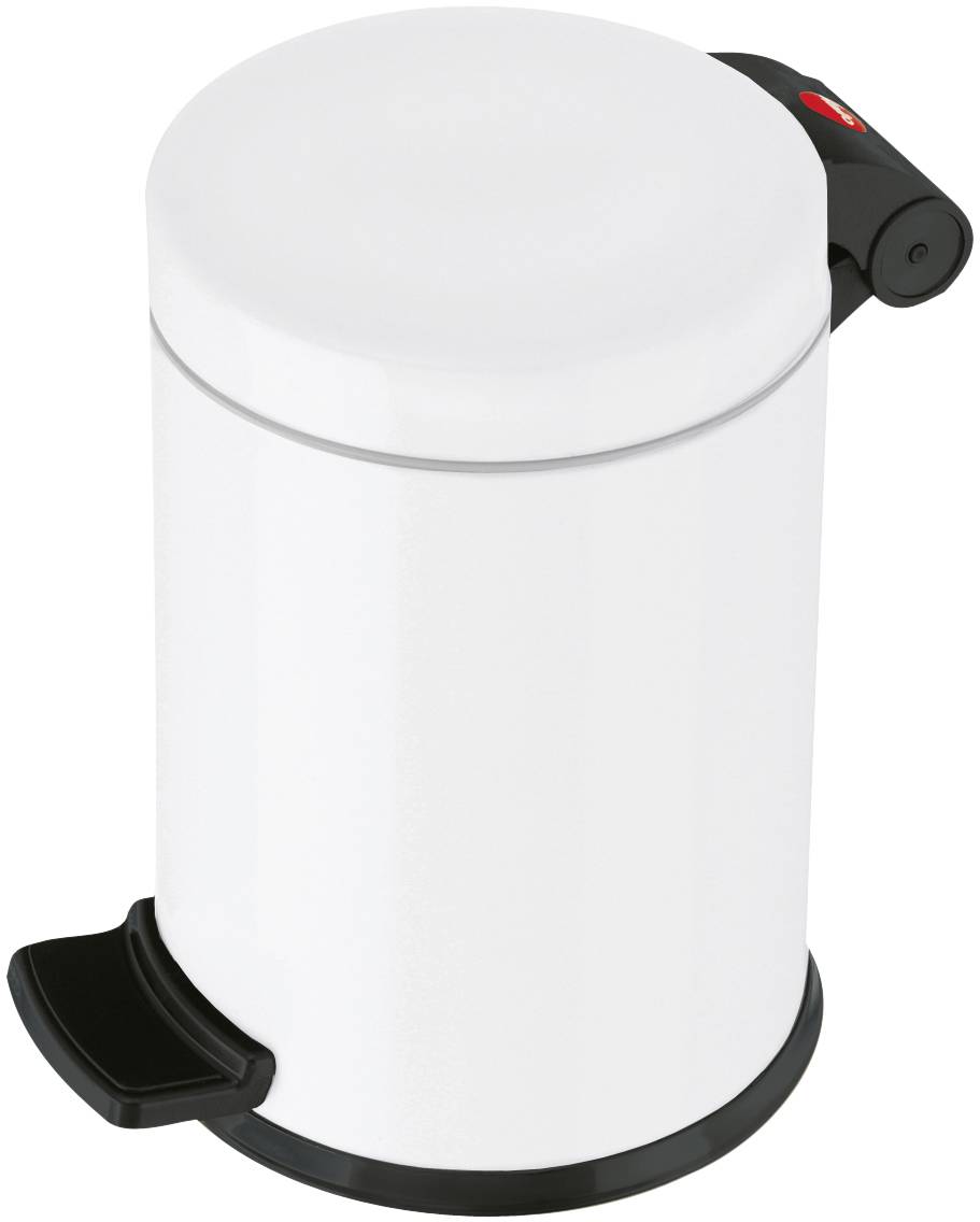 Hailo Solid S 0704-149 Kosmetikeimer 3 l Stahlblech (B x H) 180 mm x 270 mm Weiß Fuß-Tretmechanik 1 St.