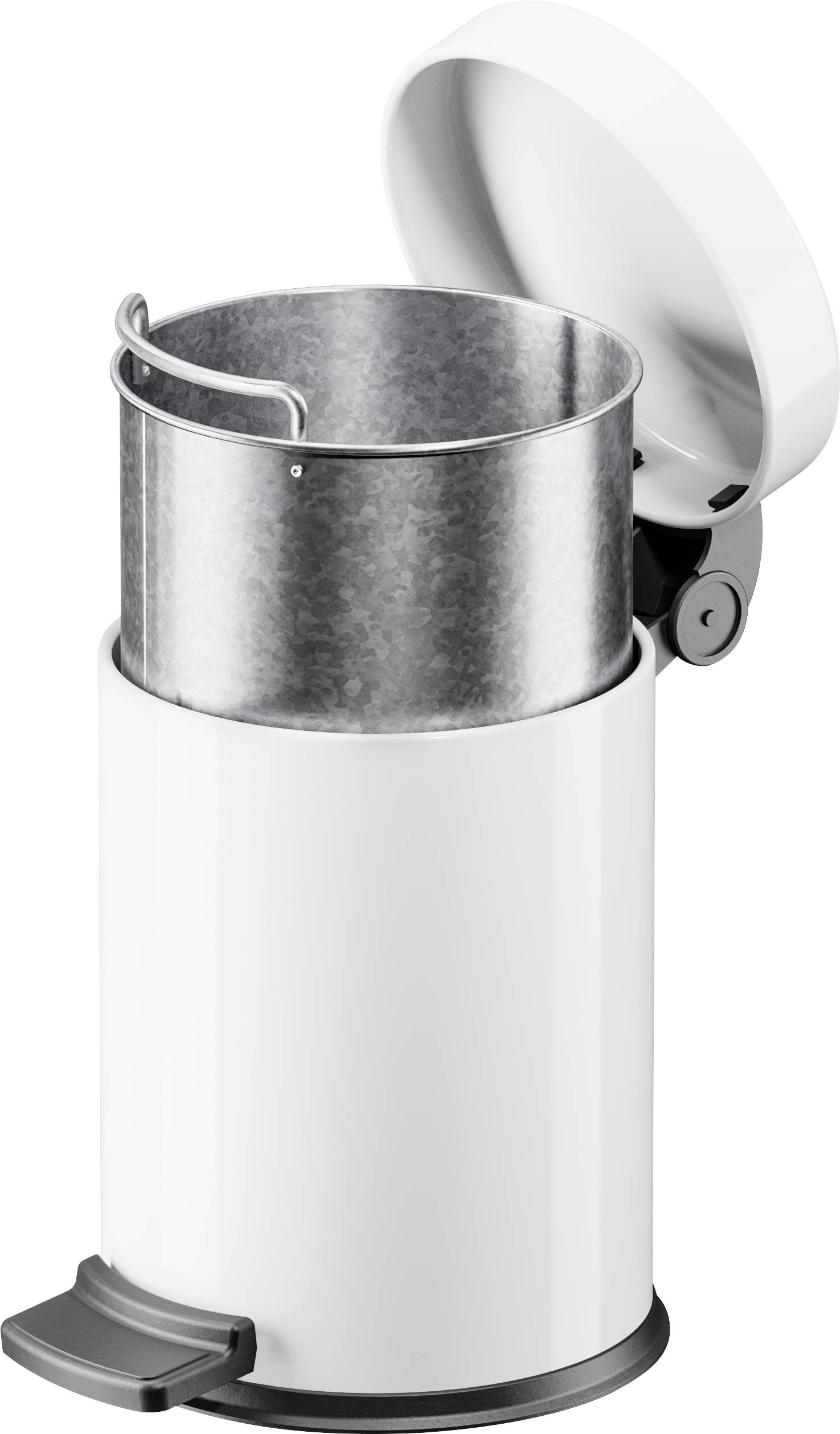 Hailo Solid S 0704-149 Kosmetikeimer 3 l Stahlblech (B x H) 180 mm x 270 mm Weiß Fuß-Tretmechanik 1 St.