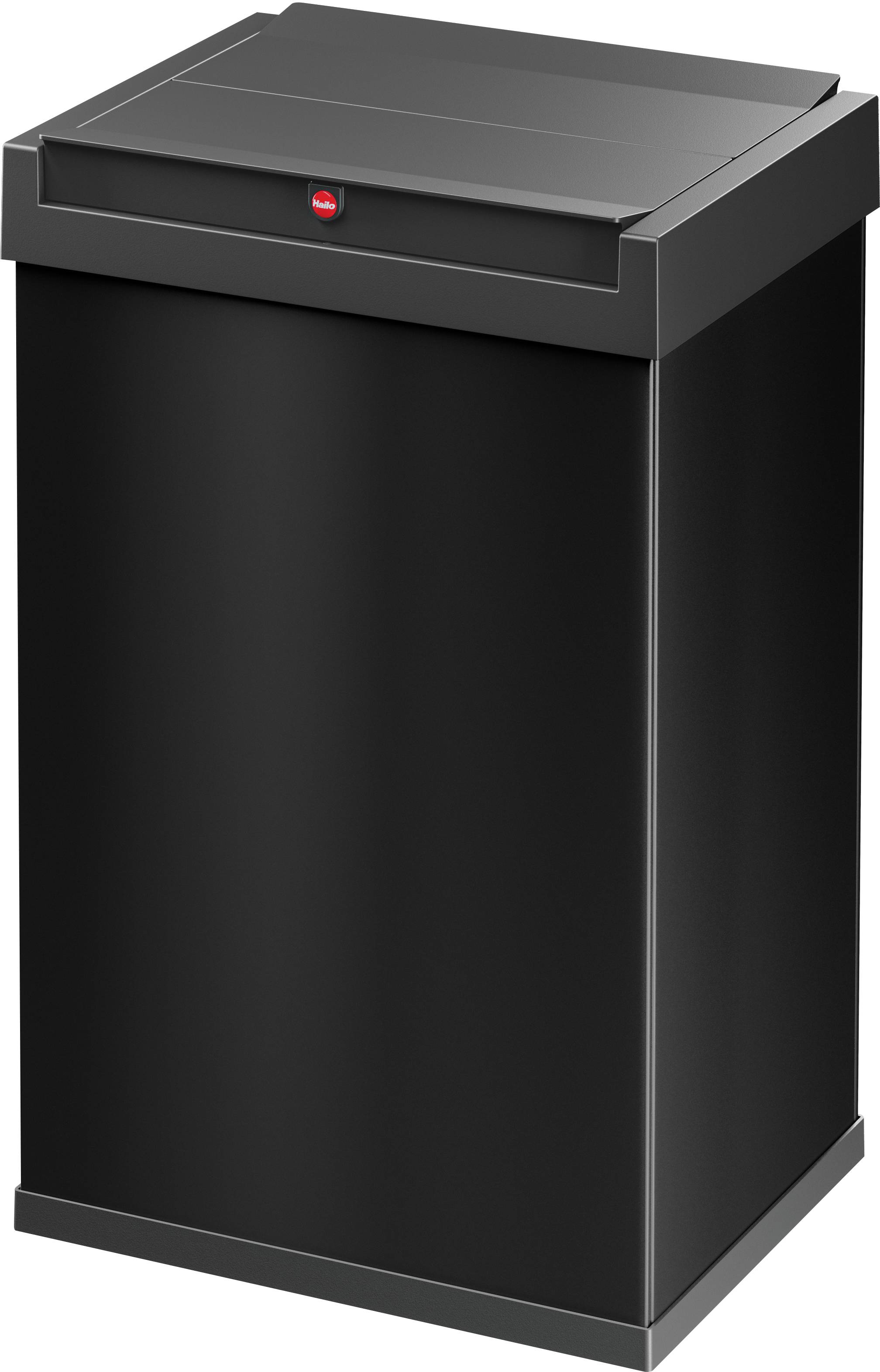 Hailo Big-Box Swing L 8401410 Mülleimer 35l Stahlblech (B x H x T) 339 x 545 x 260mm Schwarz Selbstschließender Schwingdeckel 1St.
