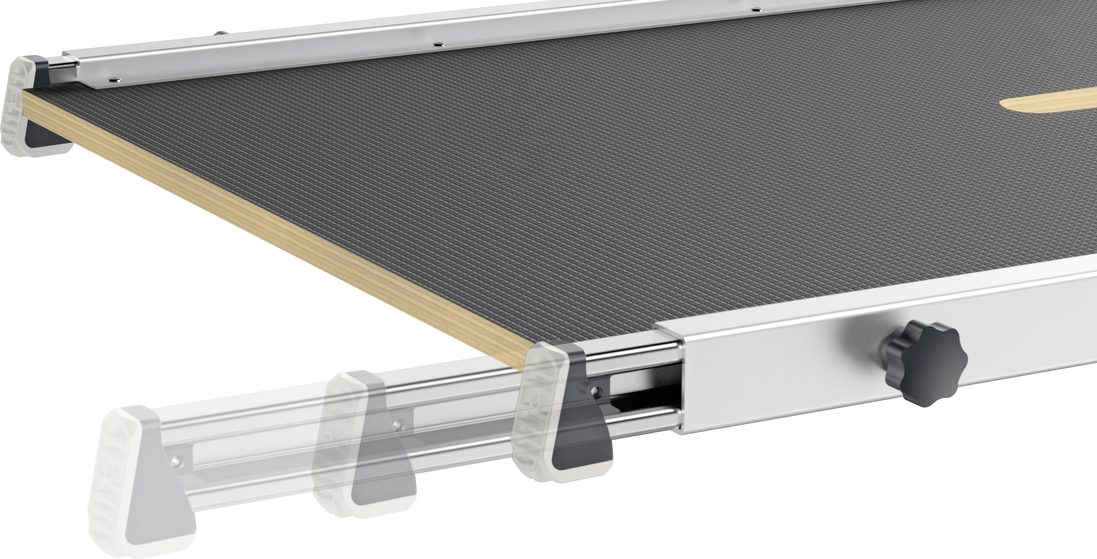 Hailo TP1 9940-001 Aluminium Arbeitsplattform klappbar Silber, Schwarz, Rot 9kg