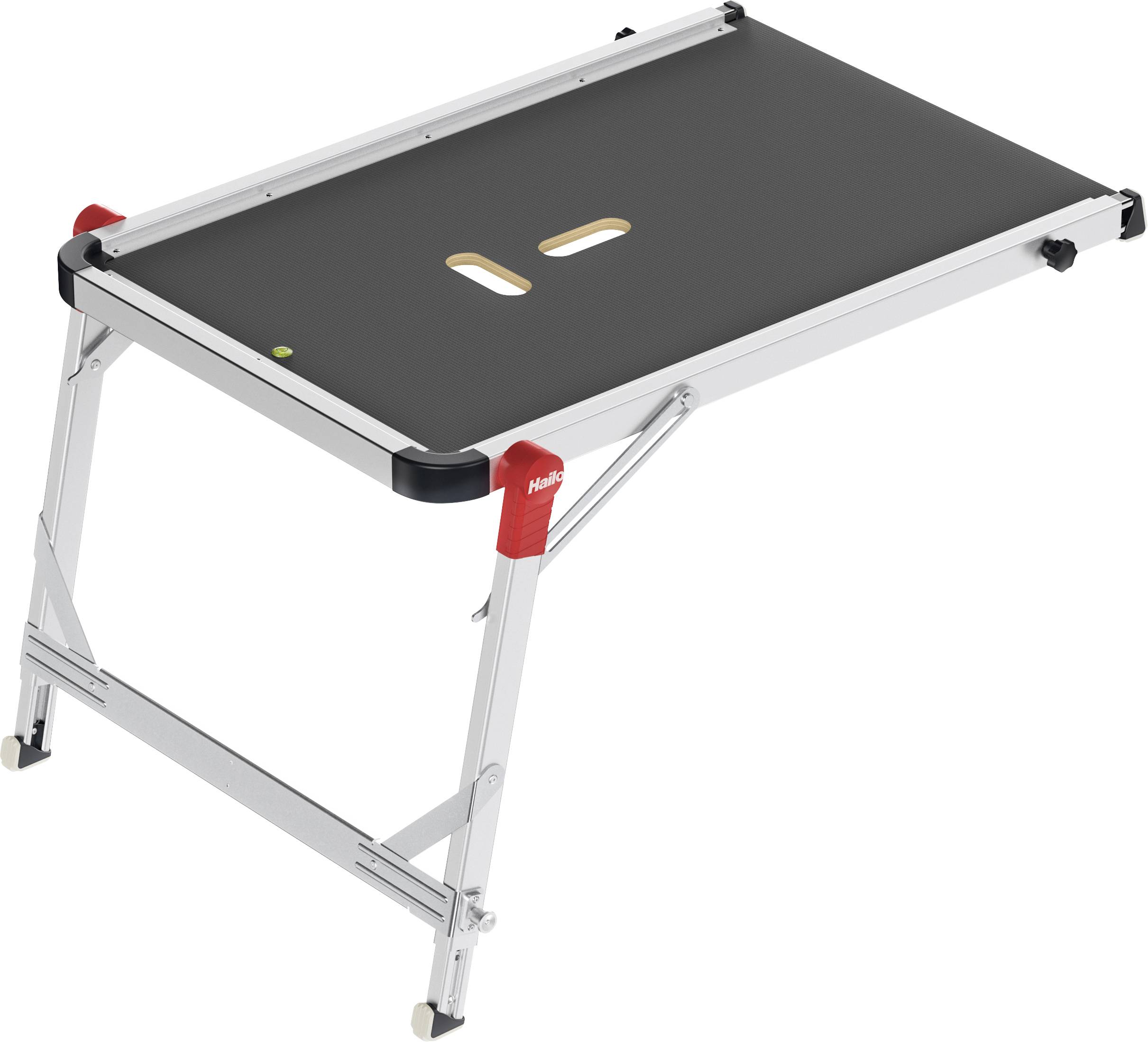 Hailo TP1 9940-001 Aluminium Arbeitsplattform klappbar Silber, Schwarz, Rot 9 kg