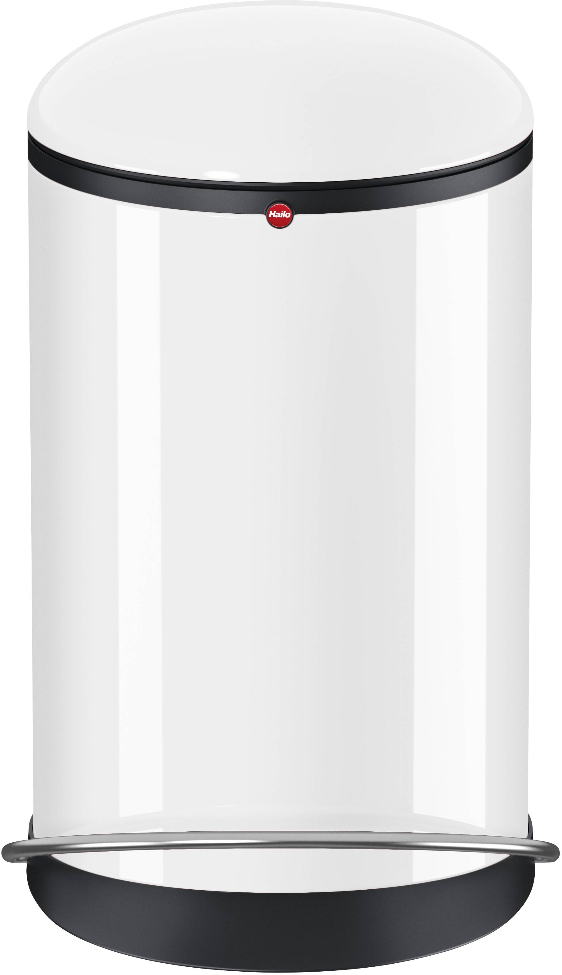 Hailo Harmony M 0515-030 Mülleimer 12l Stahlblech (Ø x H) 263mm x 465mm Weiß Fuß-Tretmechanik 1St.