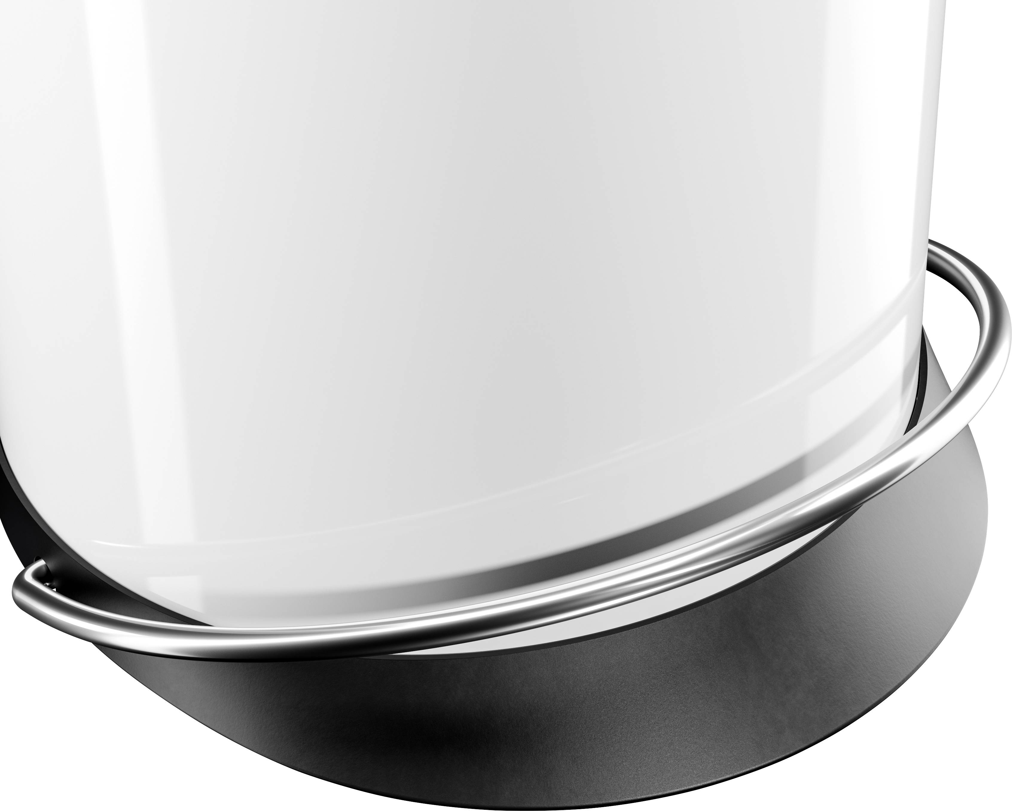 Hailo Harmony M 0515-030 Mülleimer 12l Stahlblech (Ø x H) 263mm x 465mm Weiß Fuß-Tretmechanik 1St.