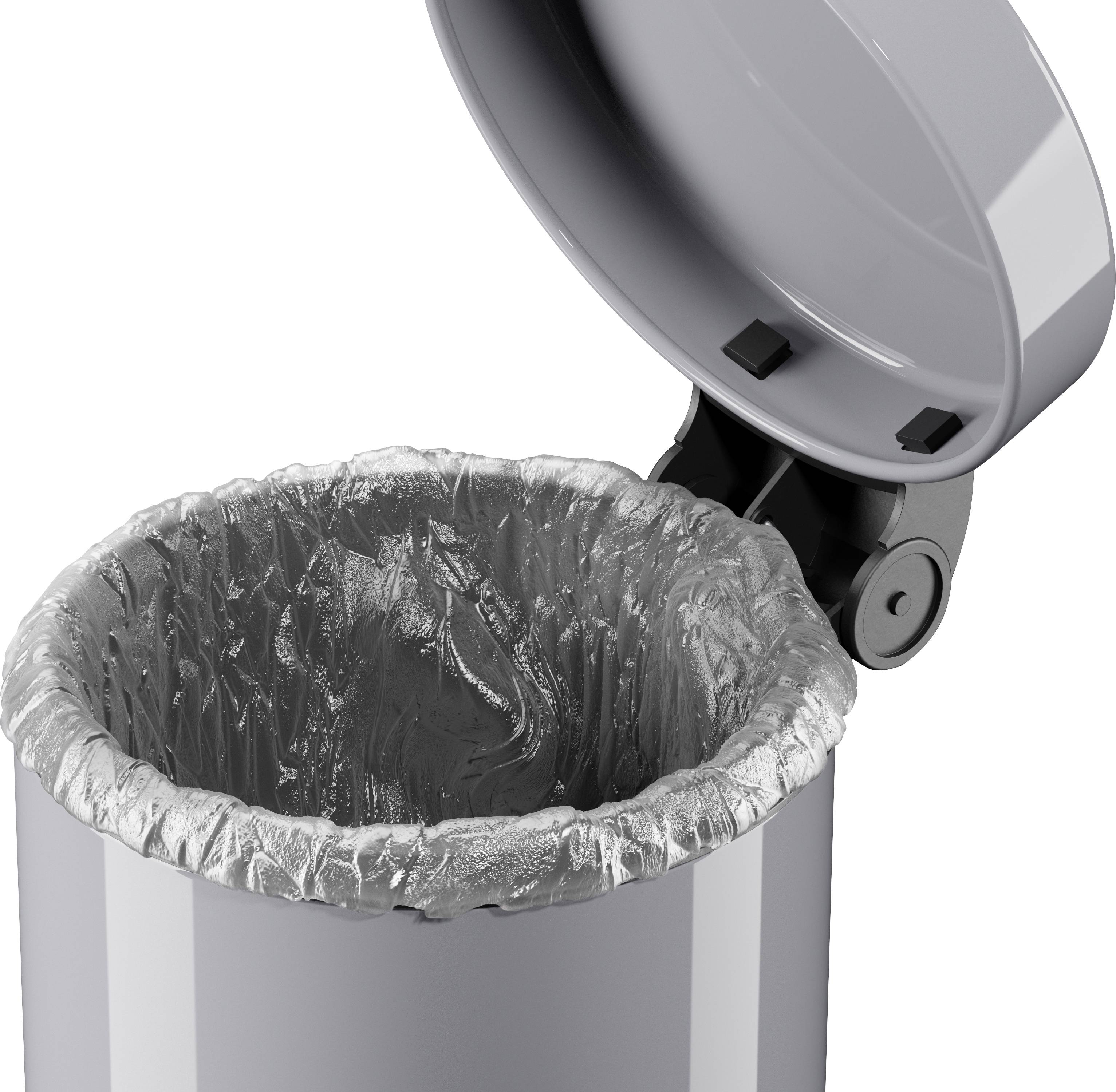 Hailo Solid S 0704-442 Kosmetikeimer 3l Stahlblech (B x H) 180mm x 270mm Silber Fuß-Tretmechanik 1St.