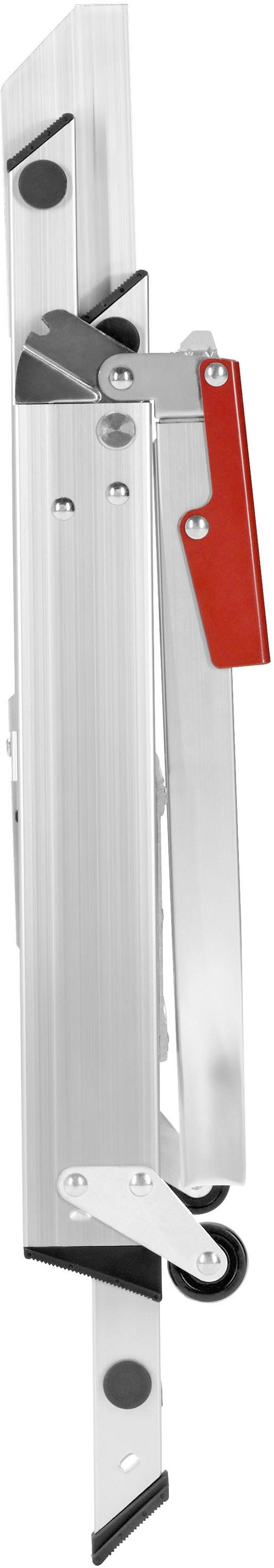 Hailo ST 150 XXL 8883-001 Aluminium Treppe Arbeitshöhe (max.): 2.40m Silber, Rot 9.3kg