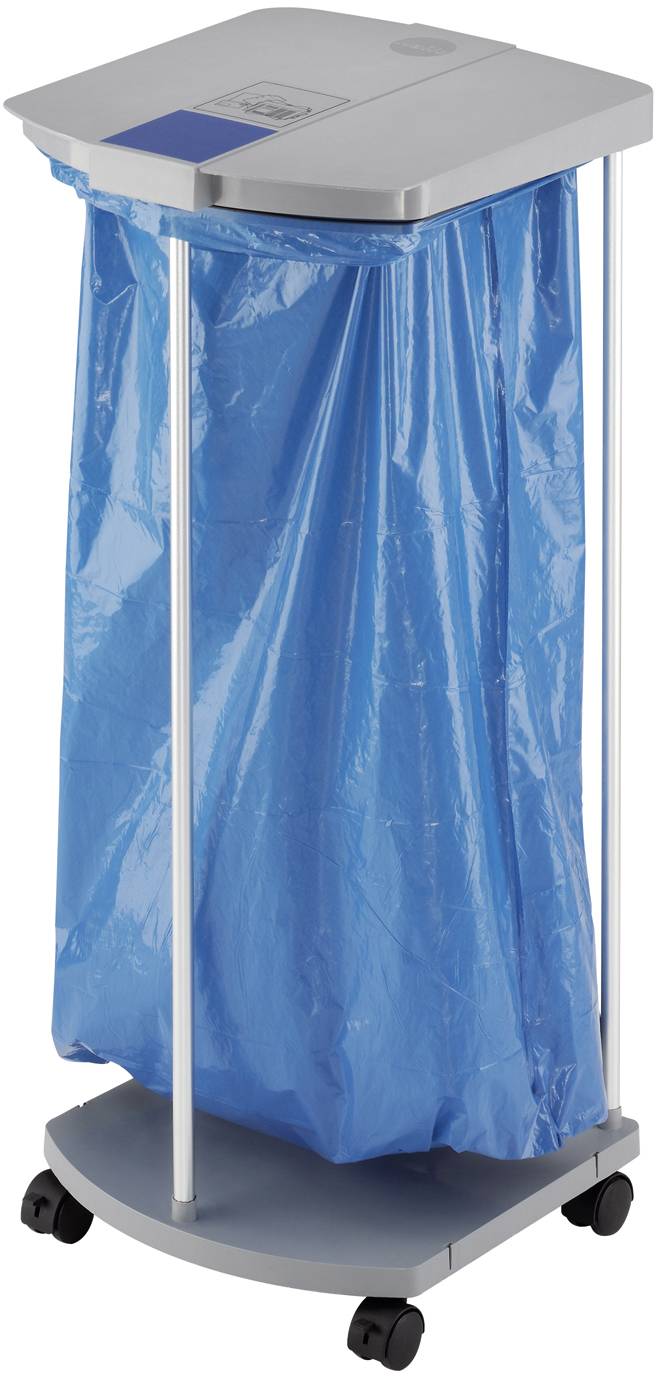 Hailo 9122100 Wertstoffbehälter 120l Aluminium (B x H x T) 430 x 1030 x 450mm Grau Fahrbar 1St.