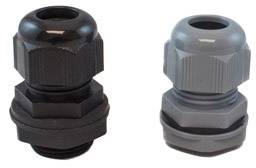 AlphaWire PNC1/2W BK080 Kabelverschraubung mit Gegenmutter 1/2" NPT PA6 Schwarz