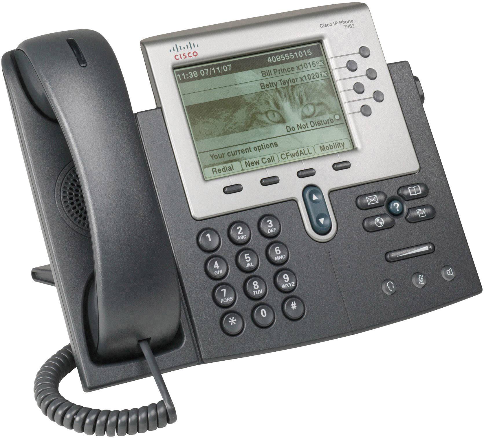 Cisco CP-7945G-RF Systemtelefon,VoIP Farbdisplay Silber, Dunkelgrau